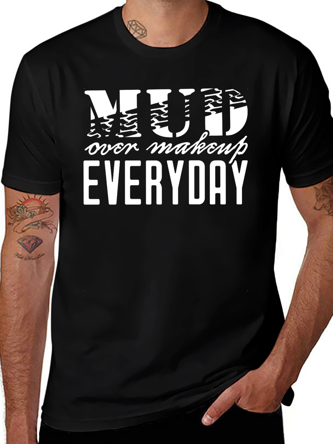 Variant 14 of Mud Over Makeup Everyday Black T-Shirt