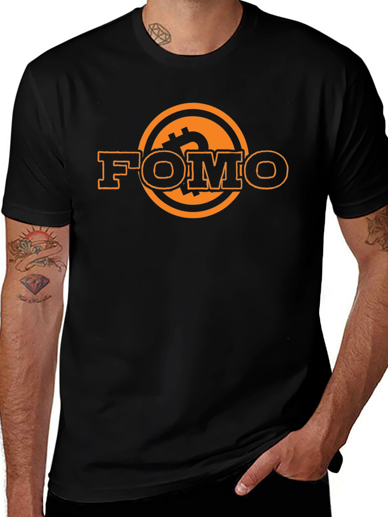 Variant 6 of FOMO Bitcoin Crypto T-Shirt - Black