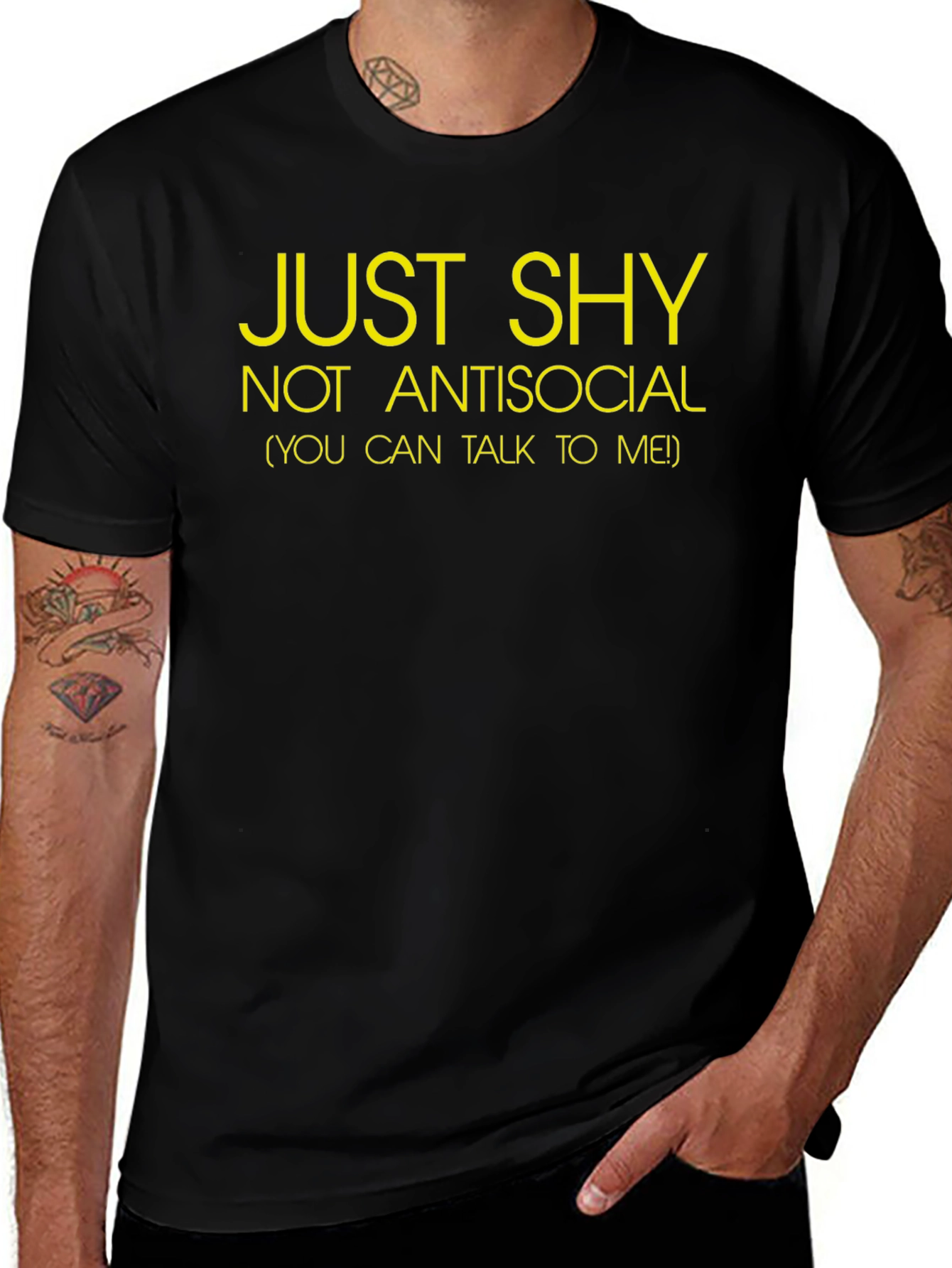 Variant 8 of Just Shy Tee - Introvert Friendly Shirt