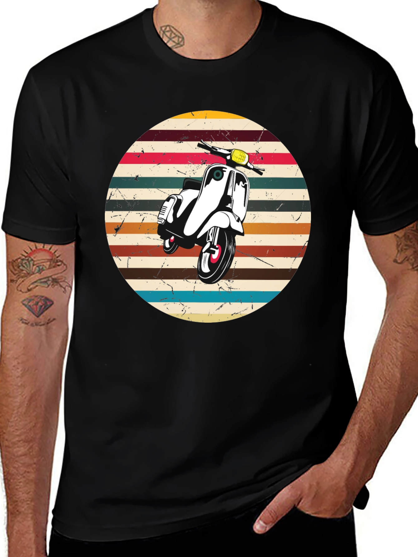 Variant 27 of Retro Scooter Graphic Tee - Vintage Style