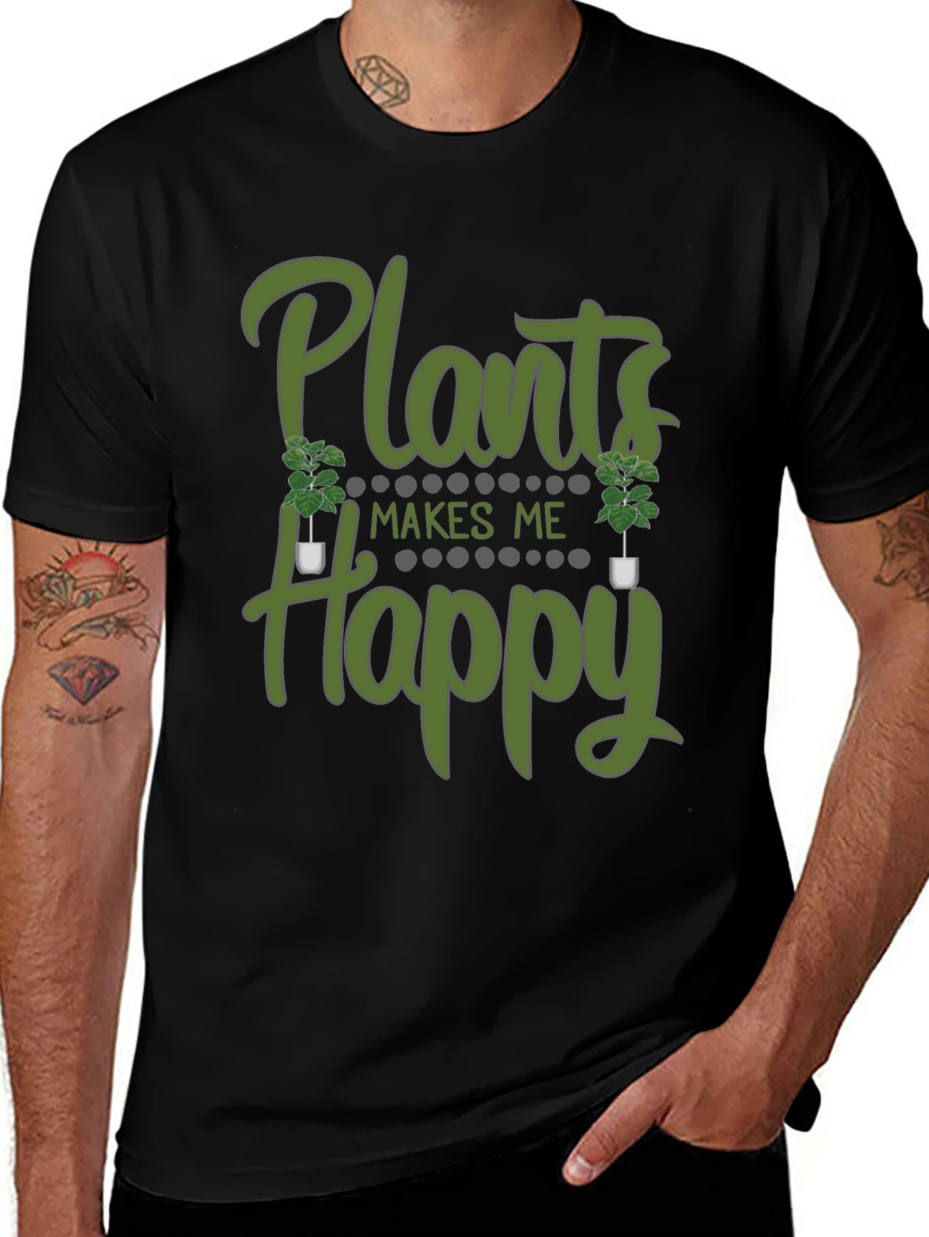 Variant 24 of Plants Make Me Happy Graphic T-Shirt