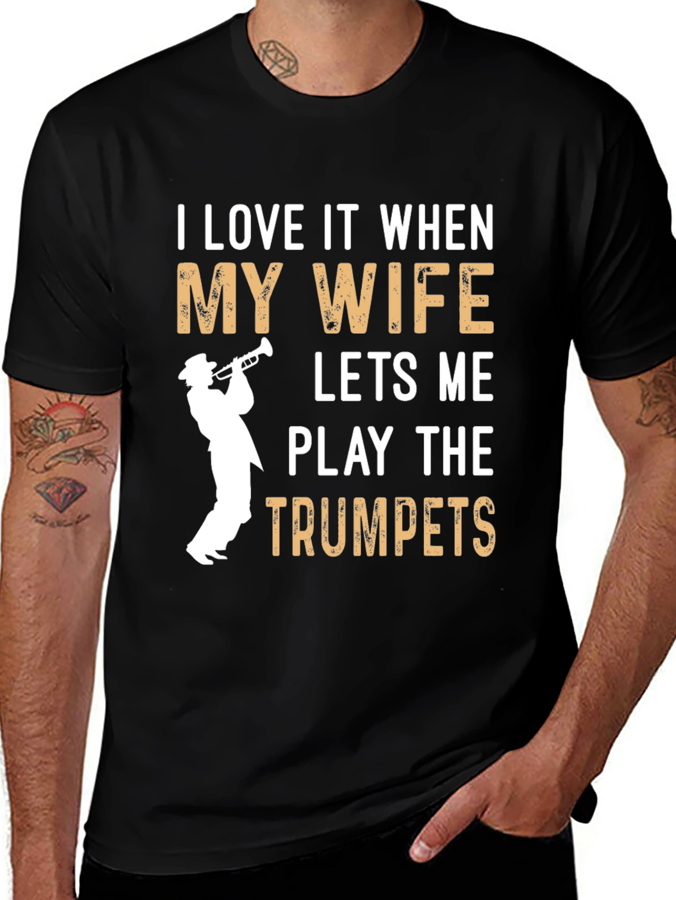 Variant 2 of I Love It When My Wife Trumpets T-Shirt