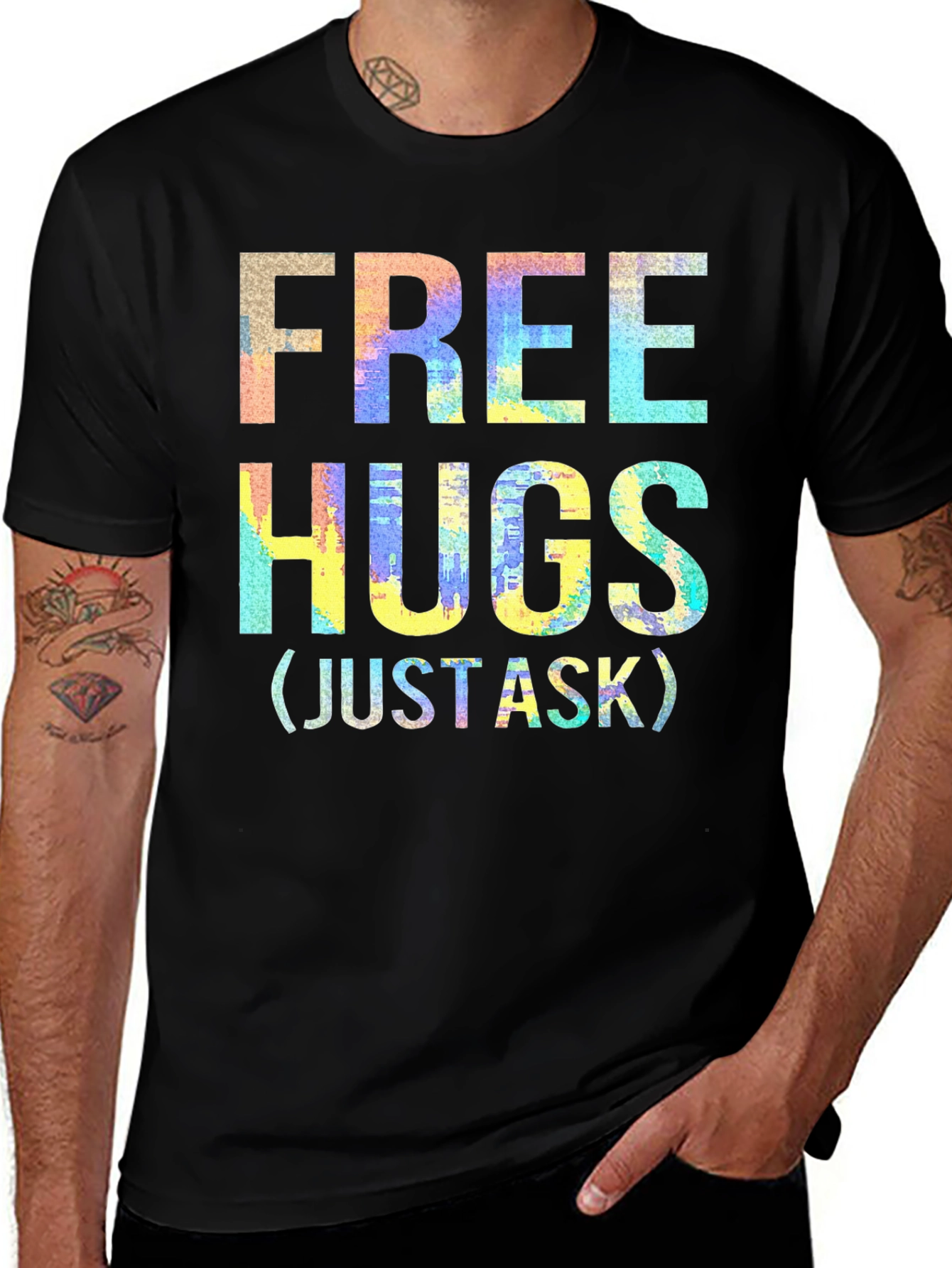 Variant 4 of Free Hugs Graphic T-Shirt - Just Ask!