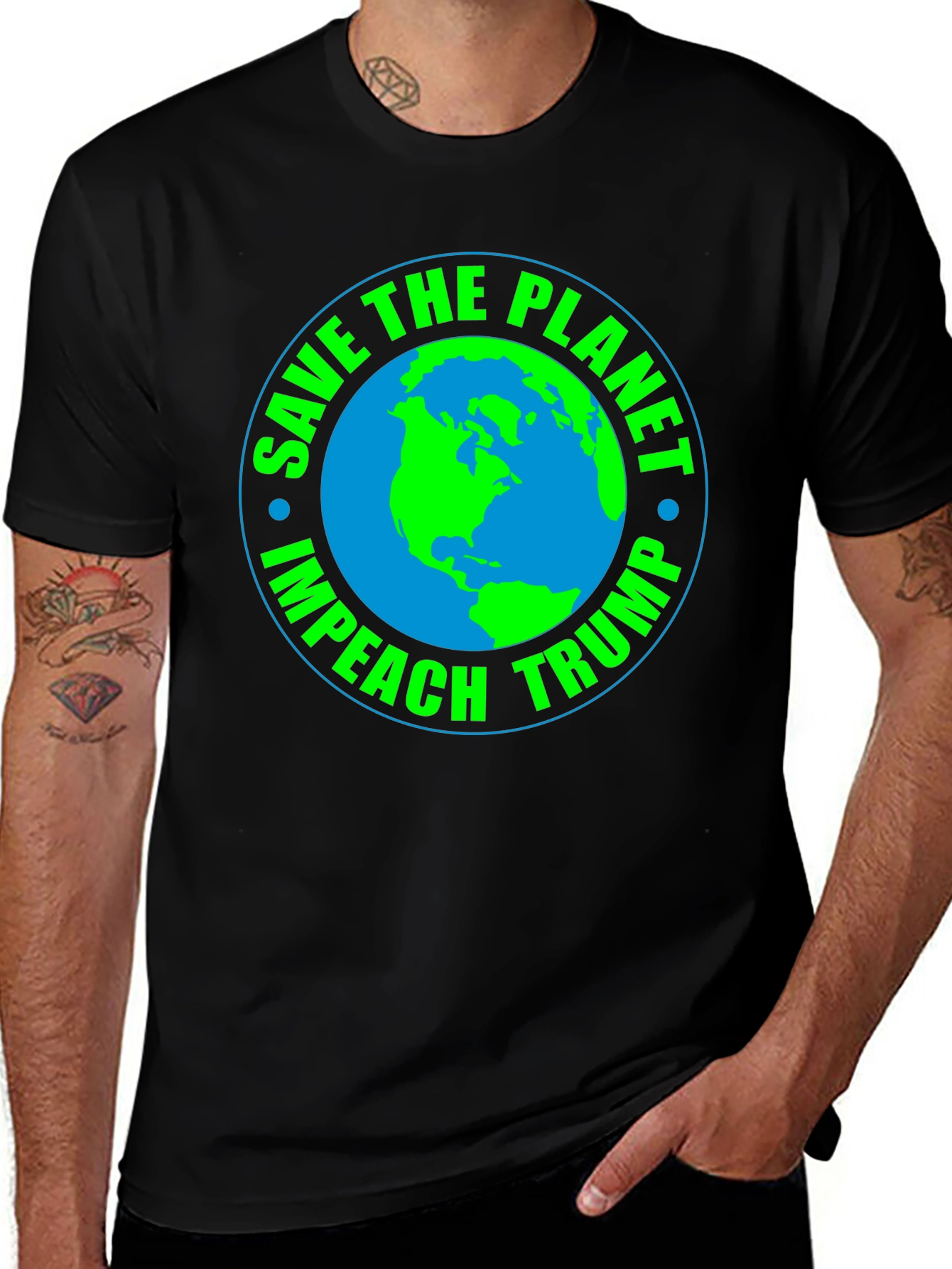 Save the Planet, Impeach Trump Graphic Tee