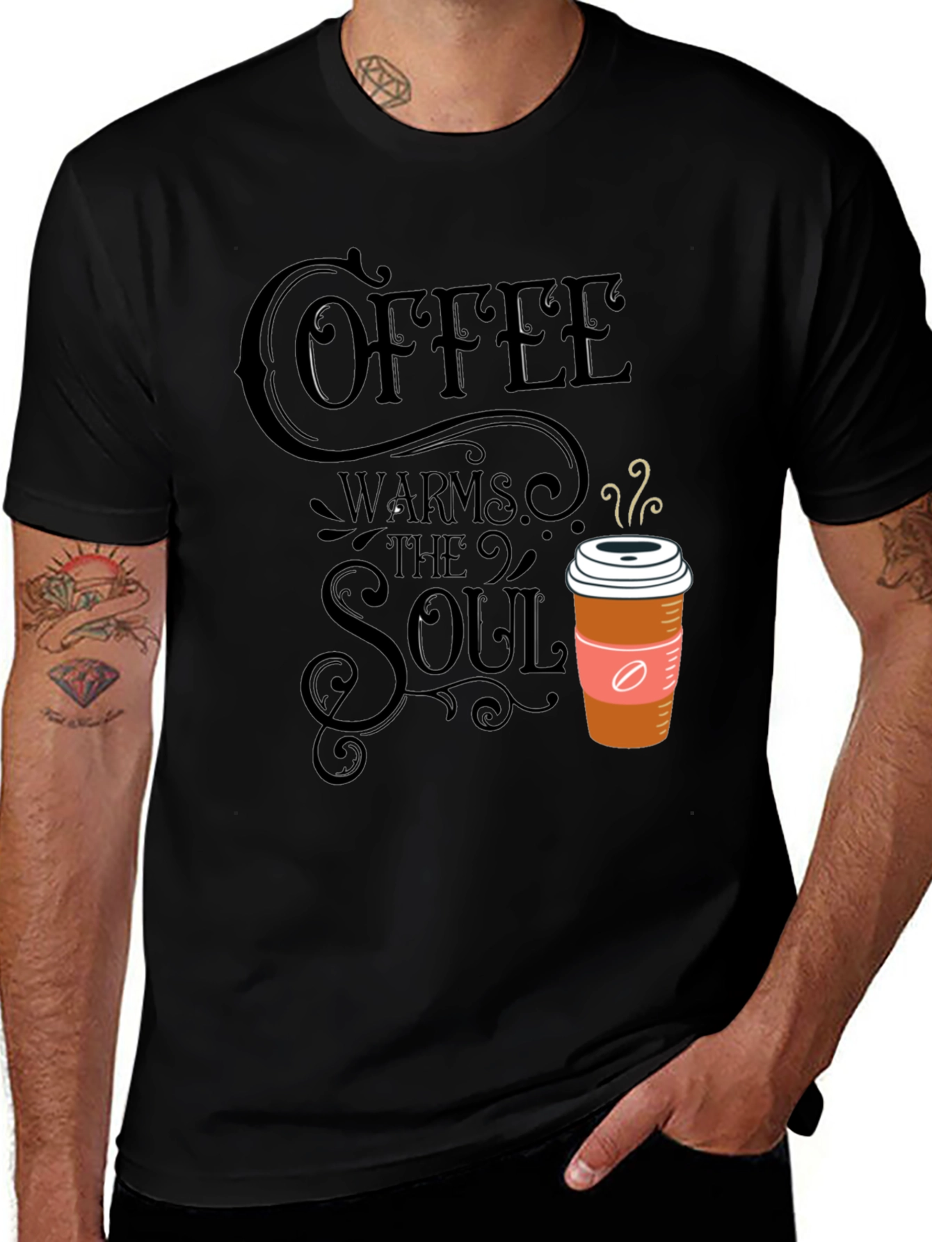 Variant 7 of Coffee Warms the Soul Graphic T-Shirt