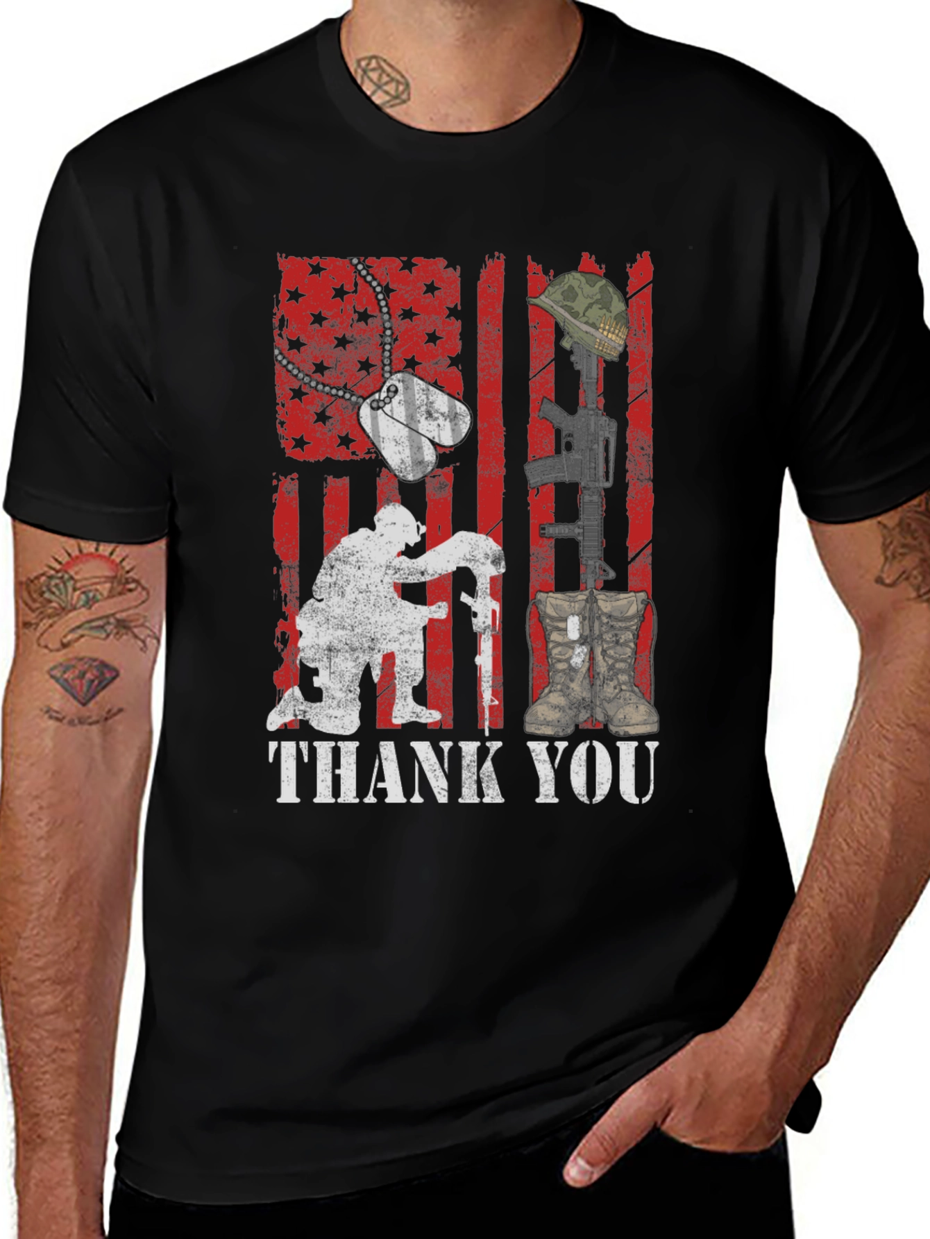 Variant 7 of Thank You Military T-Shirt