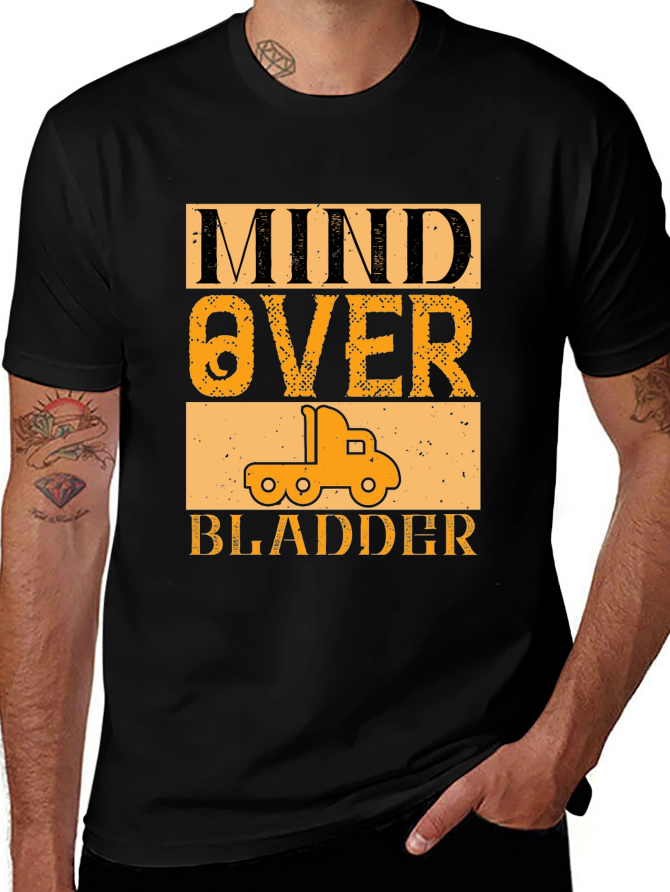 Variant 10 of Mind Over Bladder Funny Trucker T-Shirt