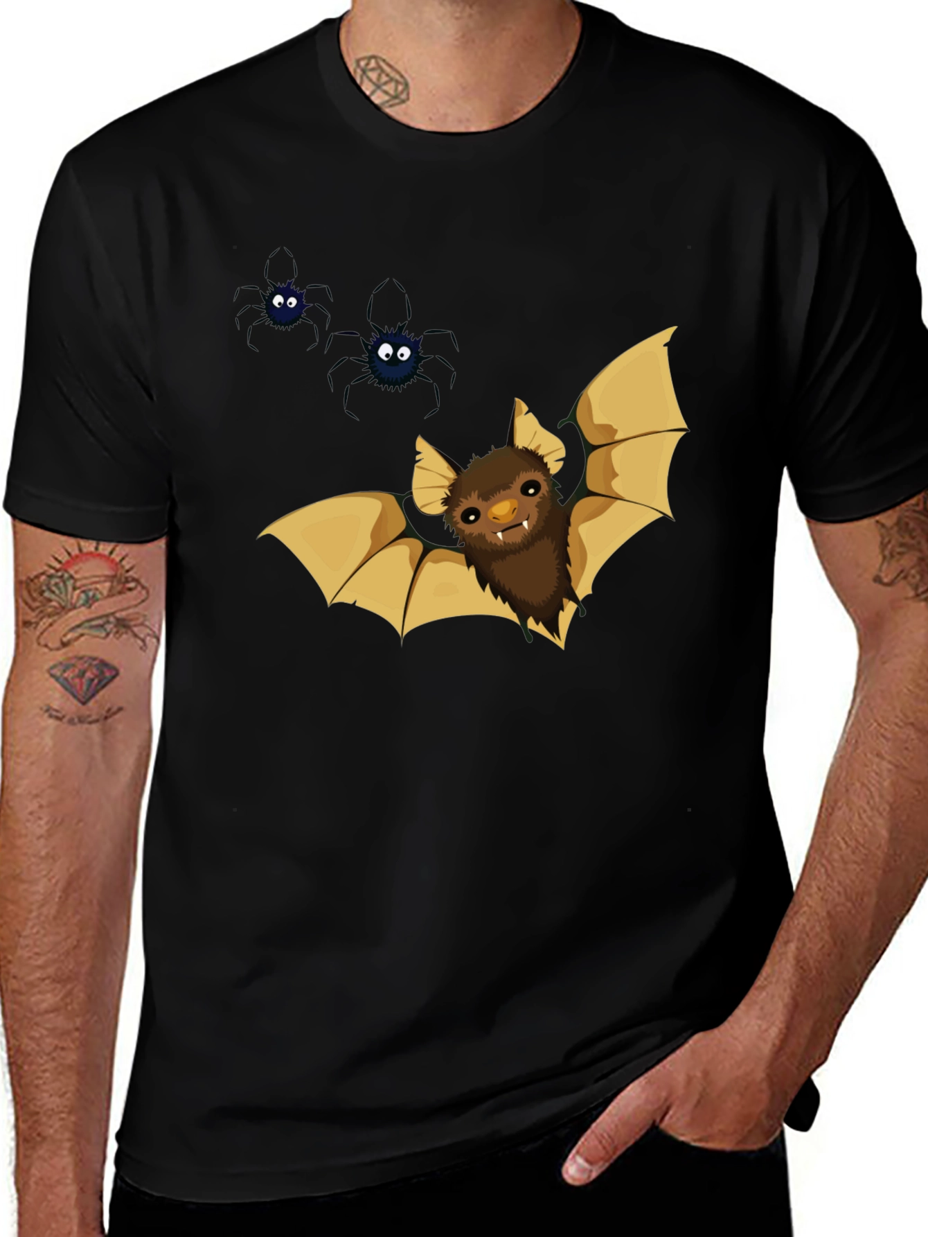 Variant 8 of Halloween Bat Graphic Tee - Spooky Season Style