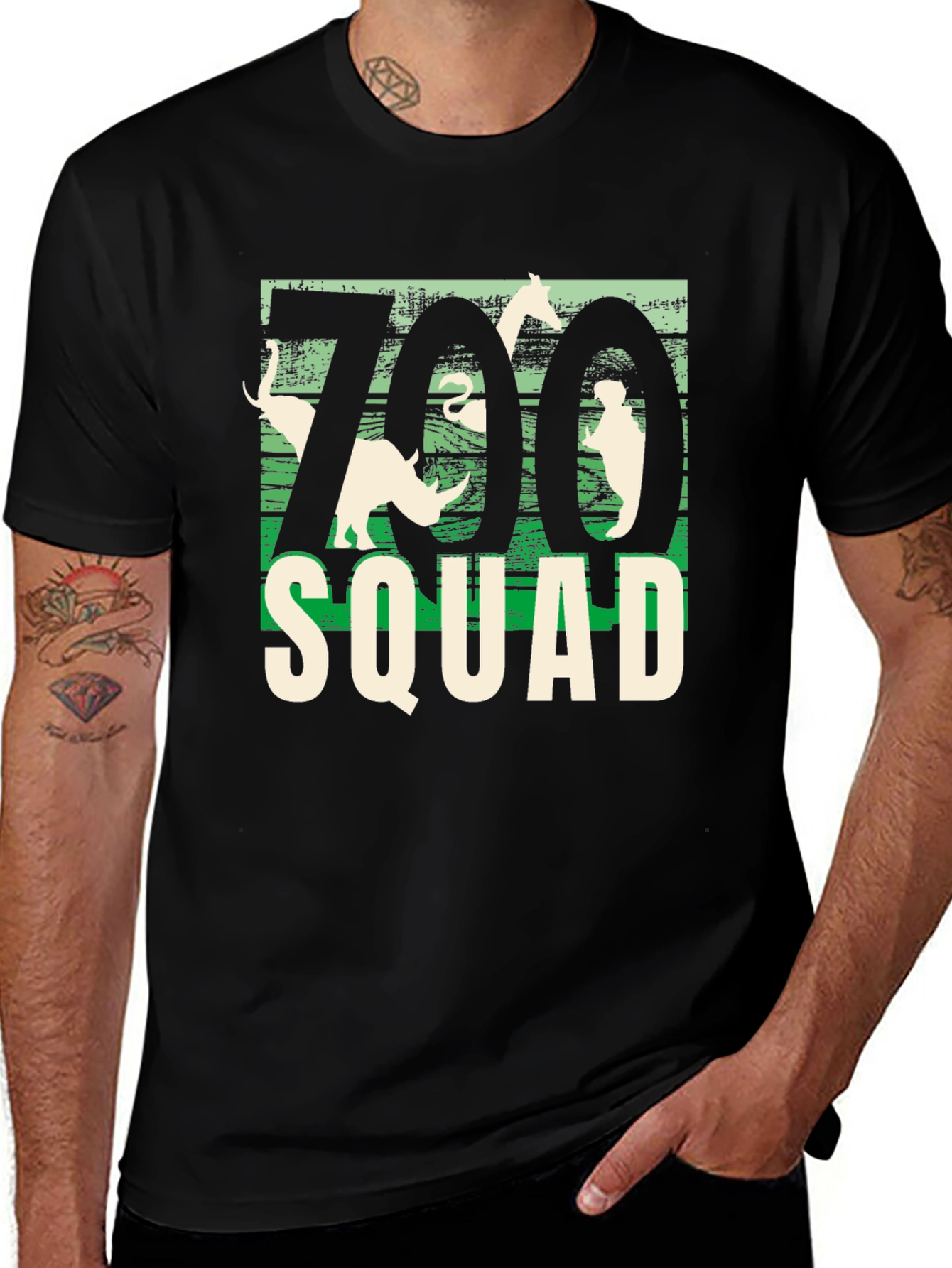 Variant 12 of Zoo Squad Graphic Tee - Animal Lover T-Shirt