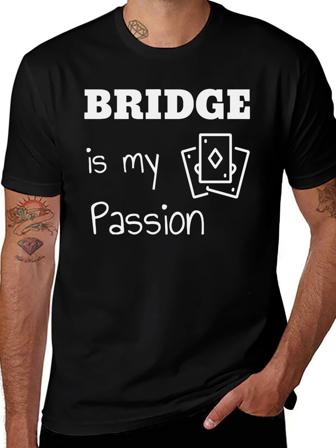 Variant 3 of Bridge is My Passion T-Shirt - Card Game Lover