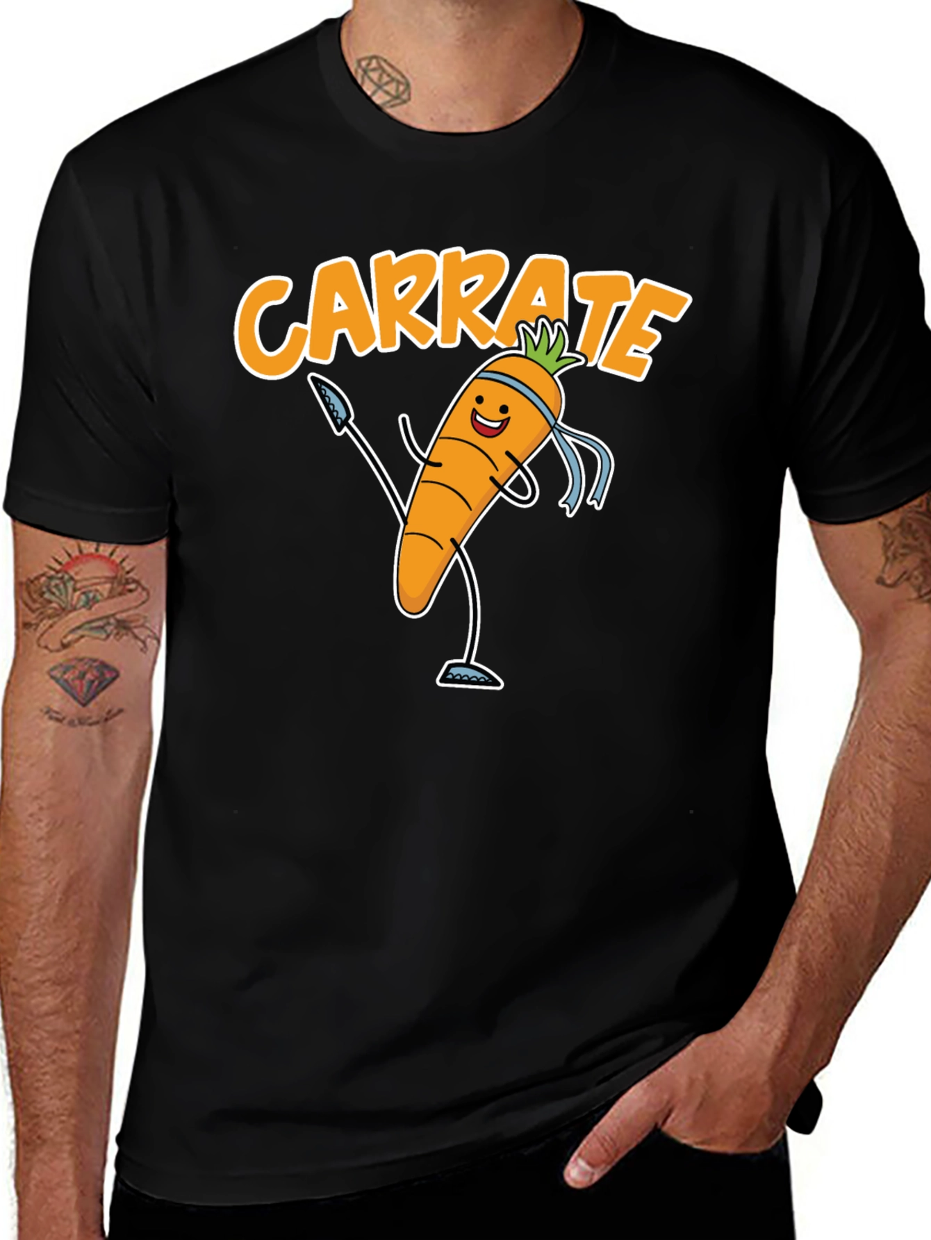 Variant 3 of Carrate T-Shirt - Funny Carrot Karate Tee