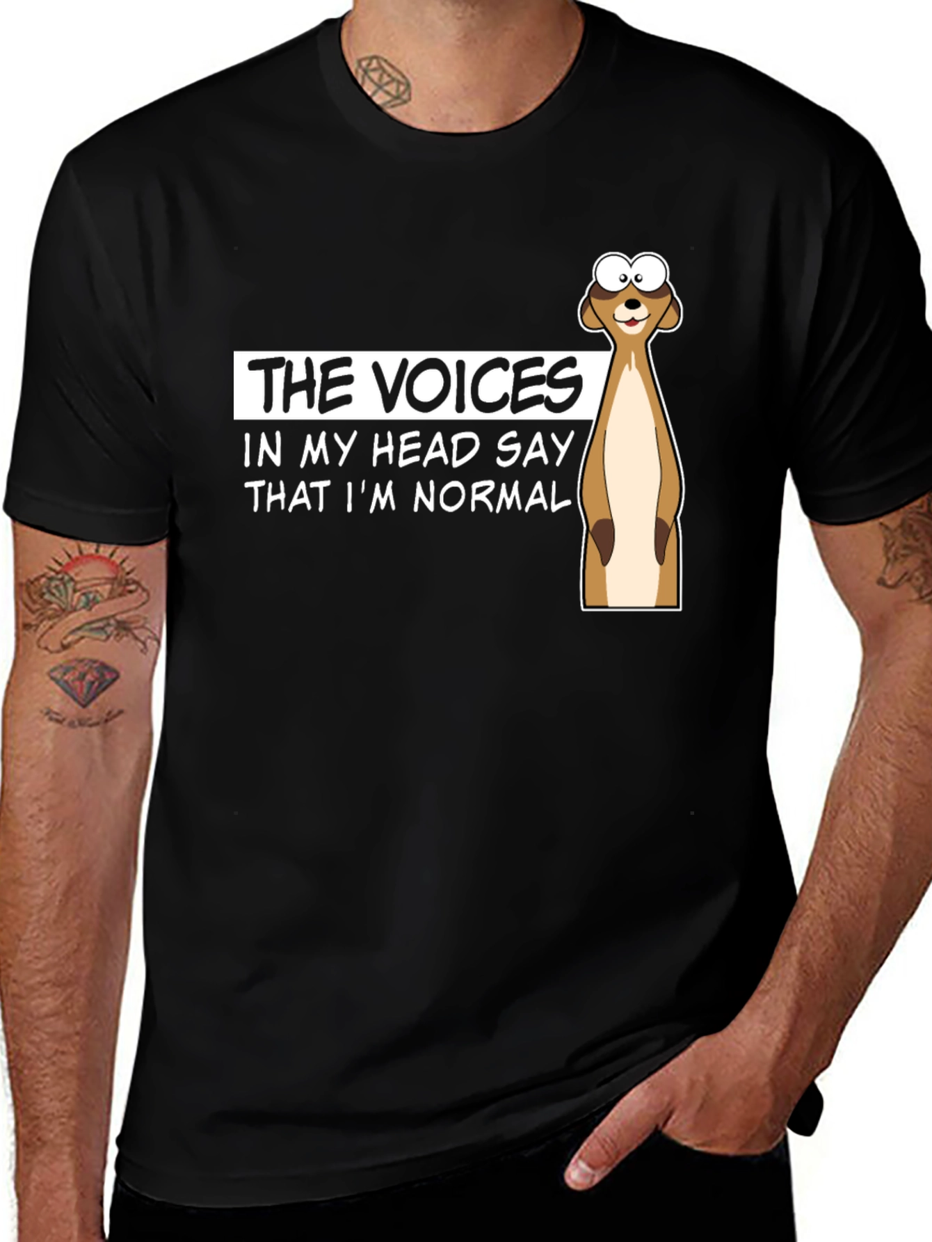 The Voices Funny Meerkat Novelty T-Shirt