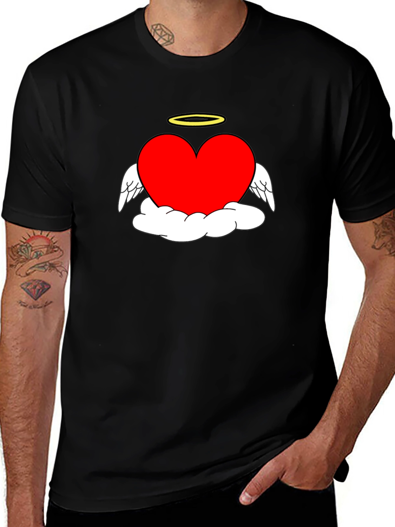 Variant 5 of Angel Heart Black T-Shirt
