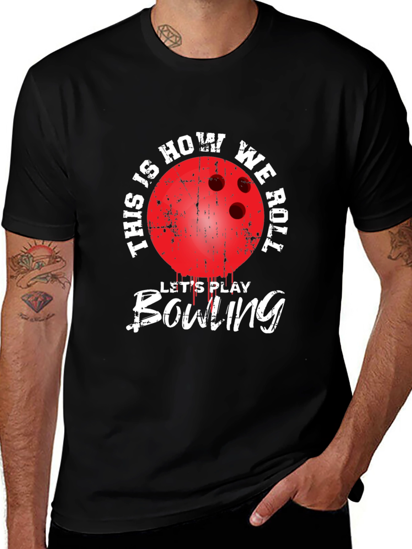 Variant 20 of Bowling T-Shirt - This is How We Roll Graphic Tee
