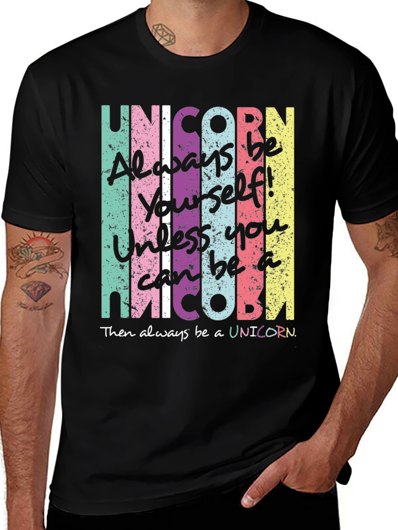 Variant 25 of Unicorn Always Be Yourself Graphic Tee
