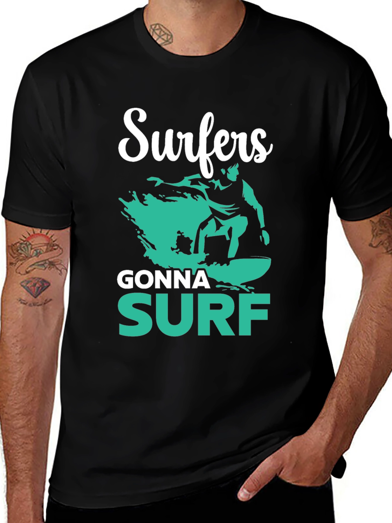 Variant 10 of Surfers Gonna Surf Graphic Tee