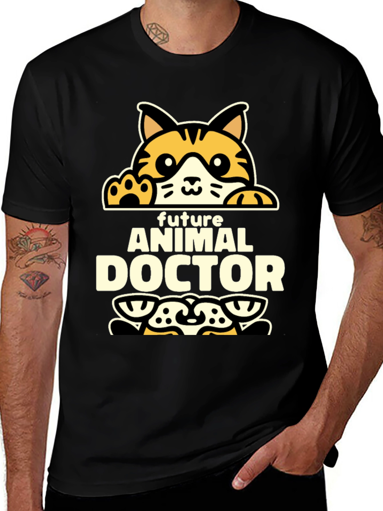 Future Animal Doctor T-Shirt - Cute Cat Design