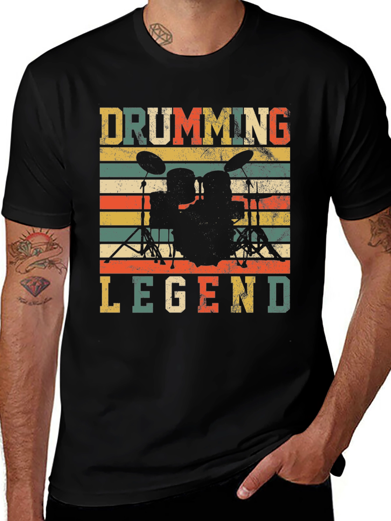 Variant 23 of Drumming Legend Retro T-Shirt
