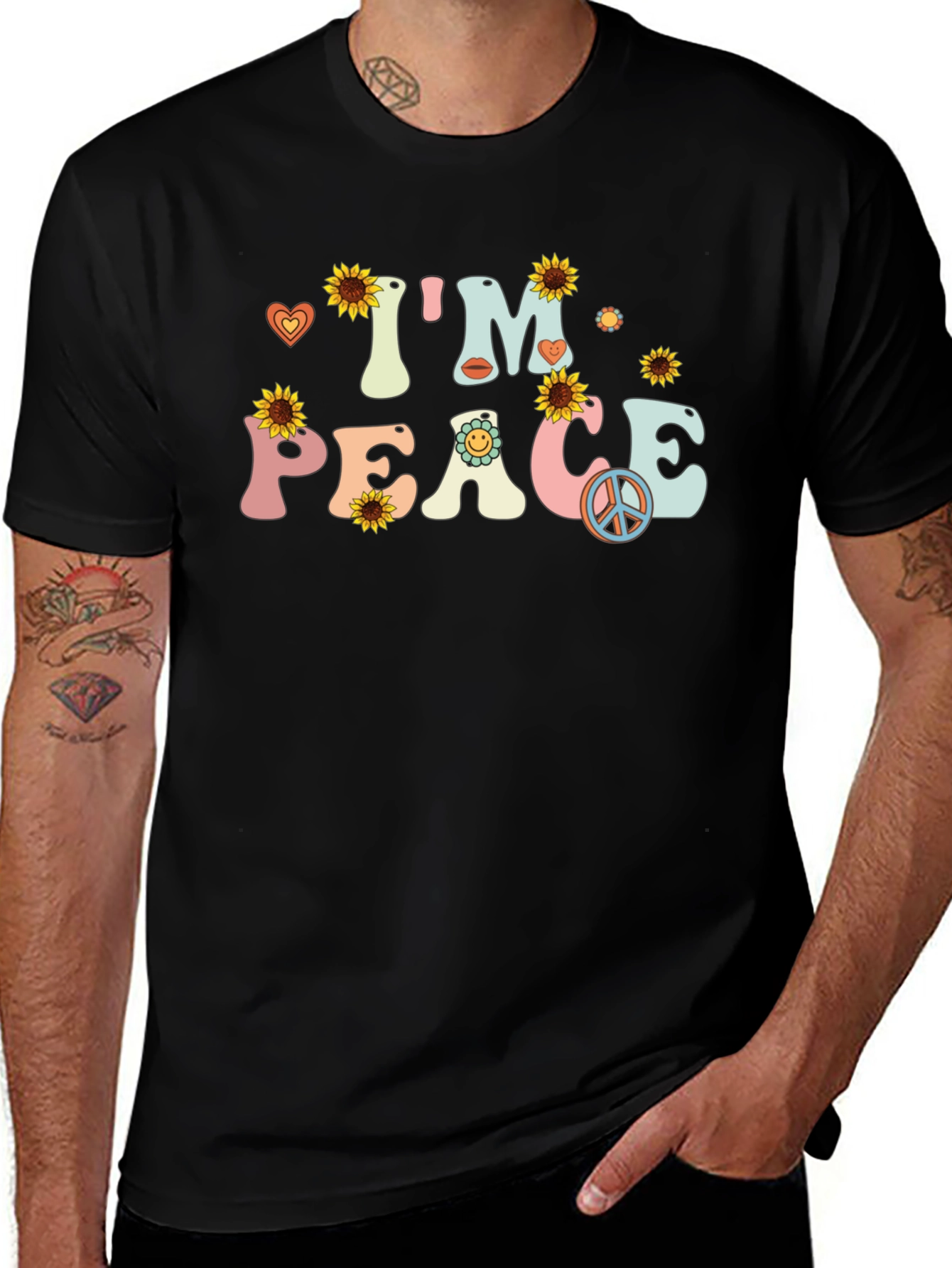 Variant 21 of I'm Peace Sunflower Graphic T-Shirt