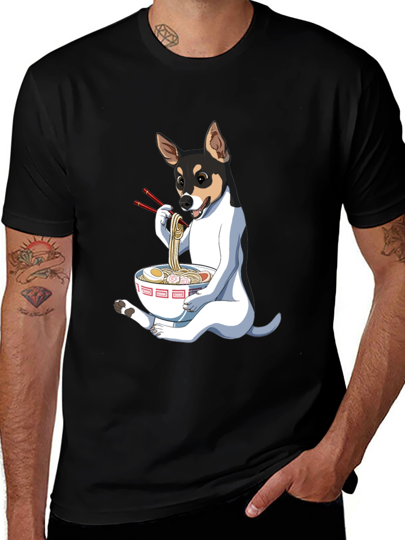 Variant 13 of Ramen Dog T-Shirt - Cute Canine Noodles