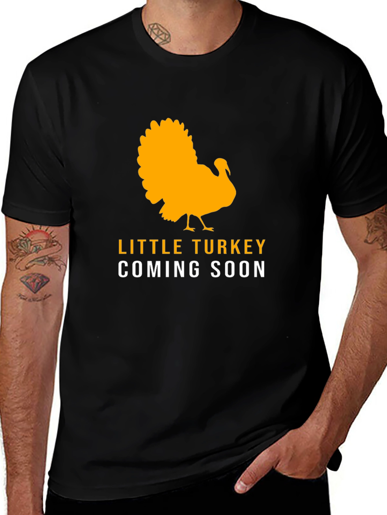 Black Little Turkey Coming Soon Black T-Shirt main image