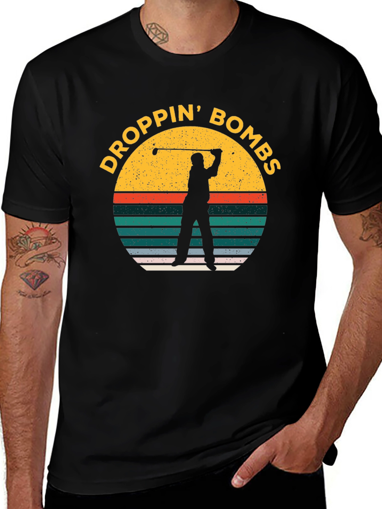 Variant 19 of Droppin' Bombs Golf Graphic Tee