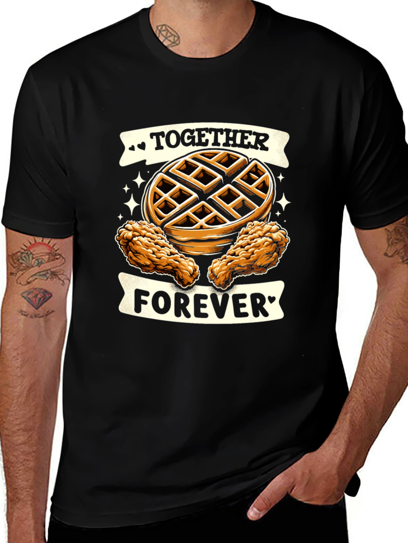 Variant 9 of Chicken & Waffles Graphic Tee - Together Forever