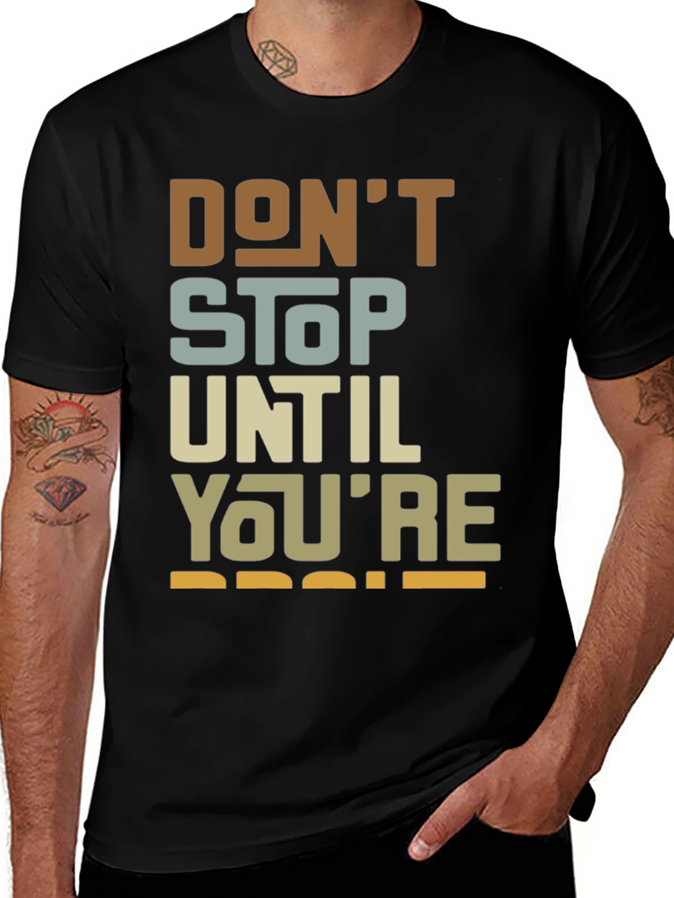 Variant 18 of Motivational Don't Stop Graphic Tee