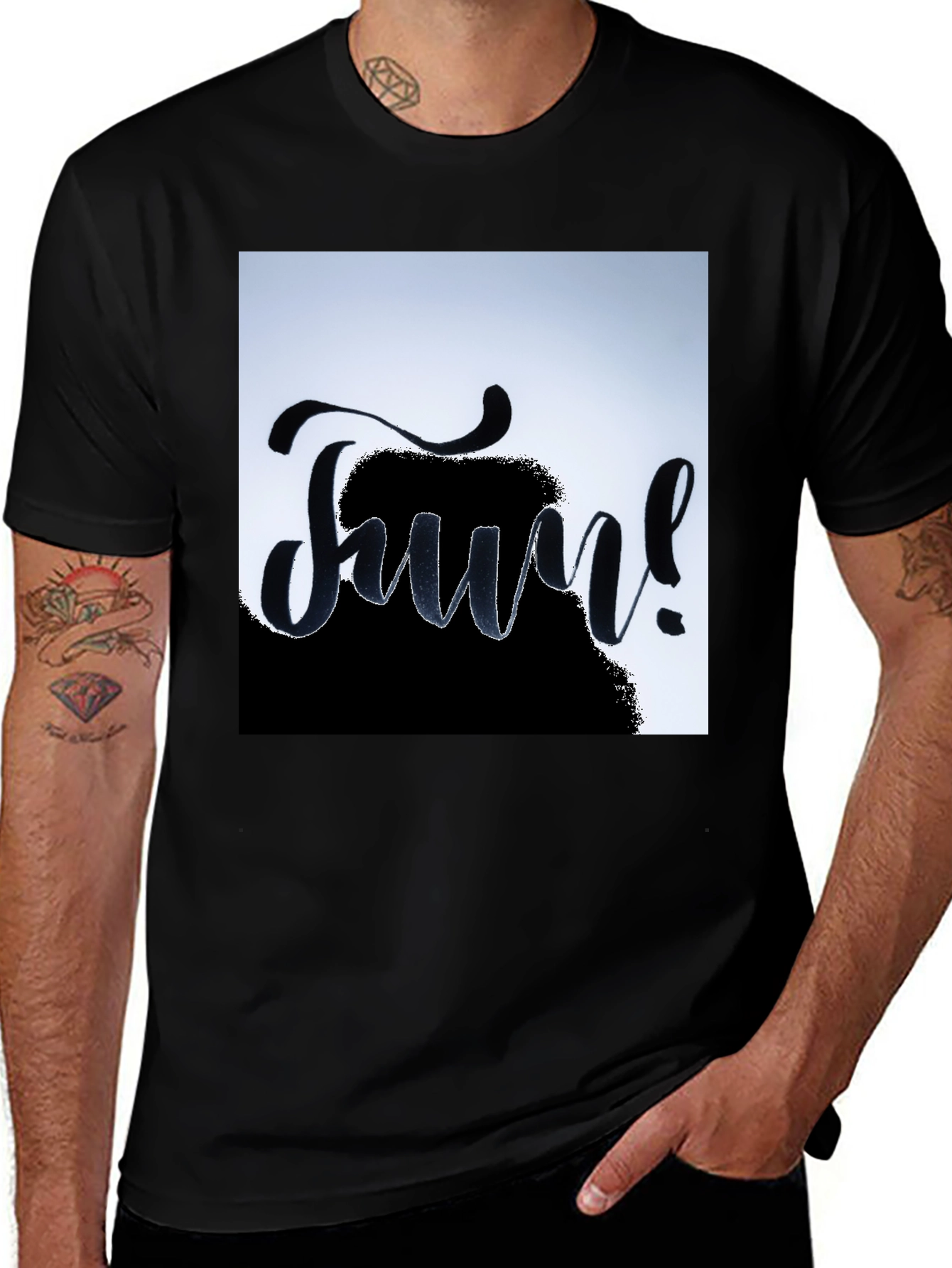 Variant 26 of Fun! Black Graphic Tee