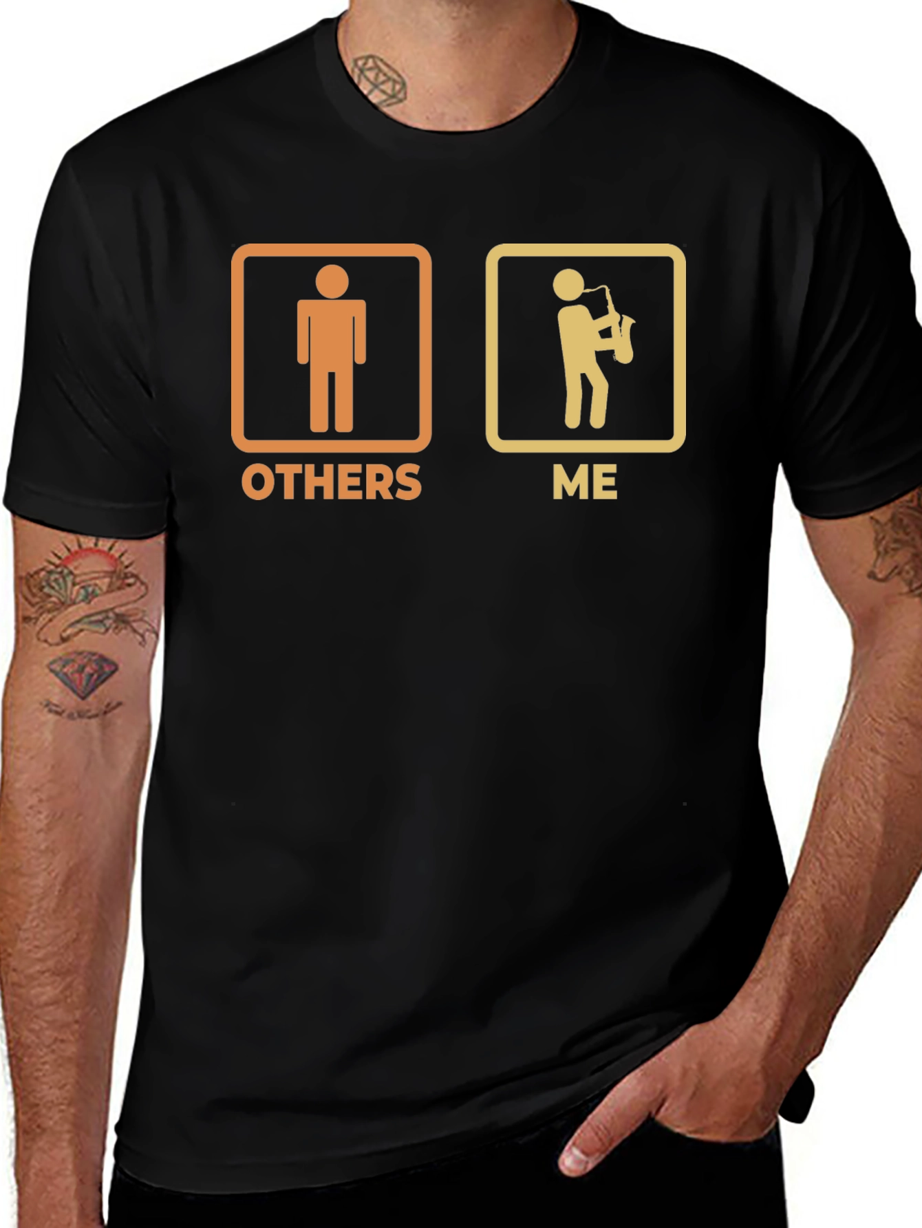 Variant 20 of Humorous Saxophone Player T-Shirt - Others vs. Me