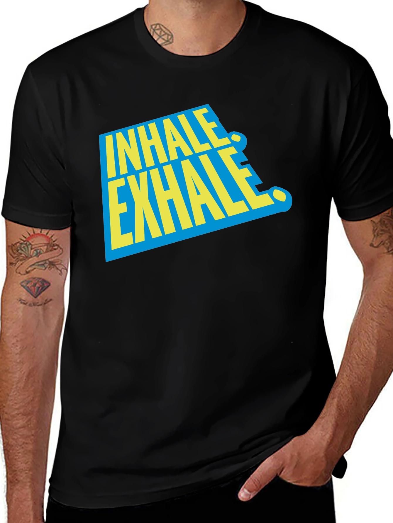 Variant 29 of Inhale Exhale Graphic Tee - Relax & Breathe