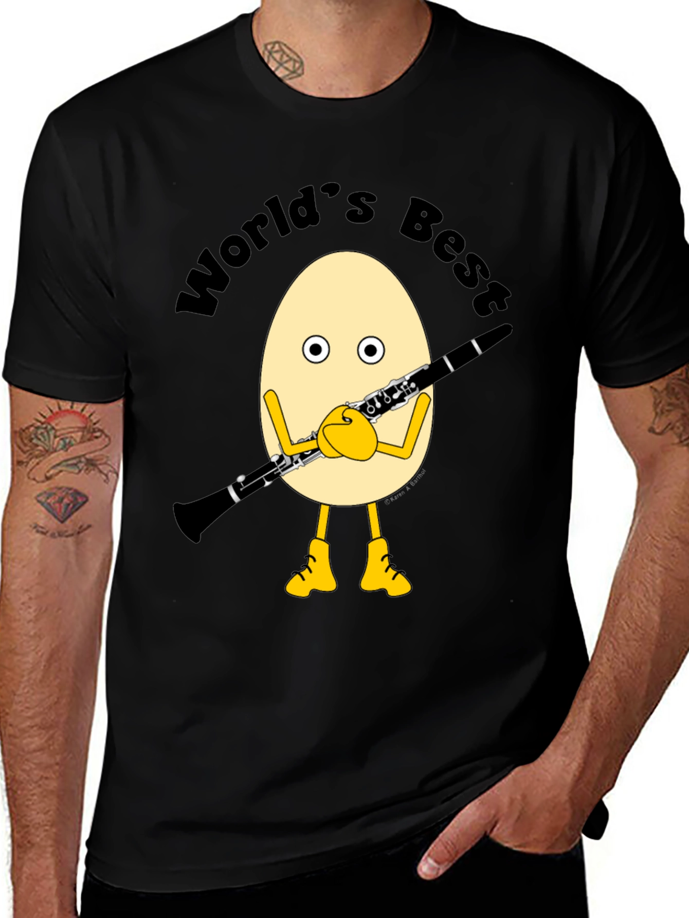 Variant 30 of World's Best Clarinetist Egg T-Shirt