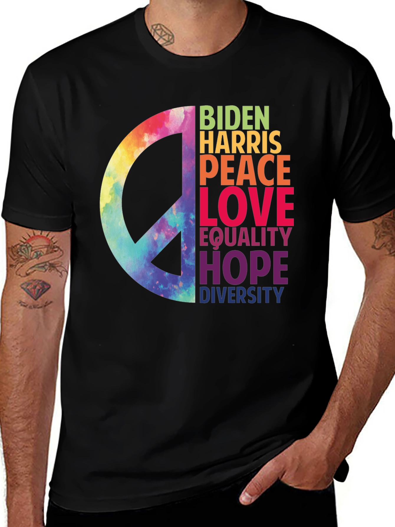 Biden Harris Peace Love Equality T-Shirt