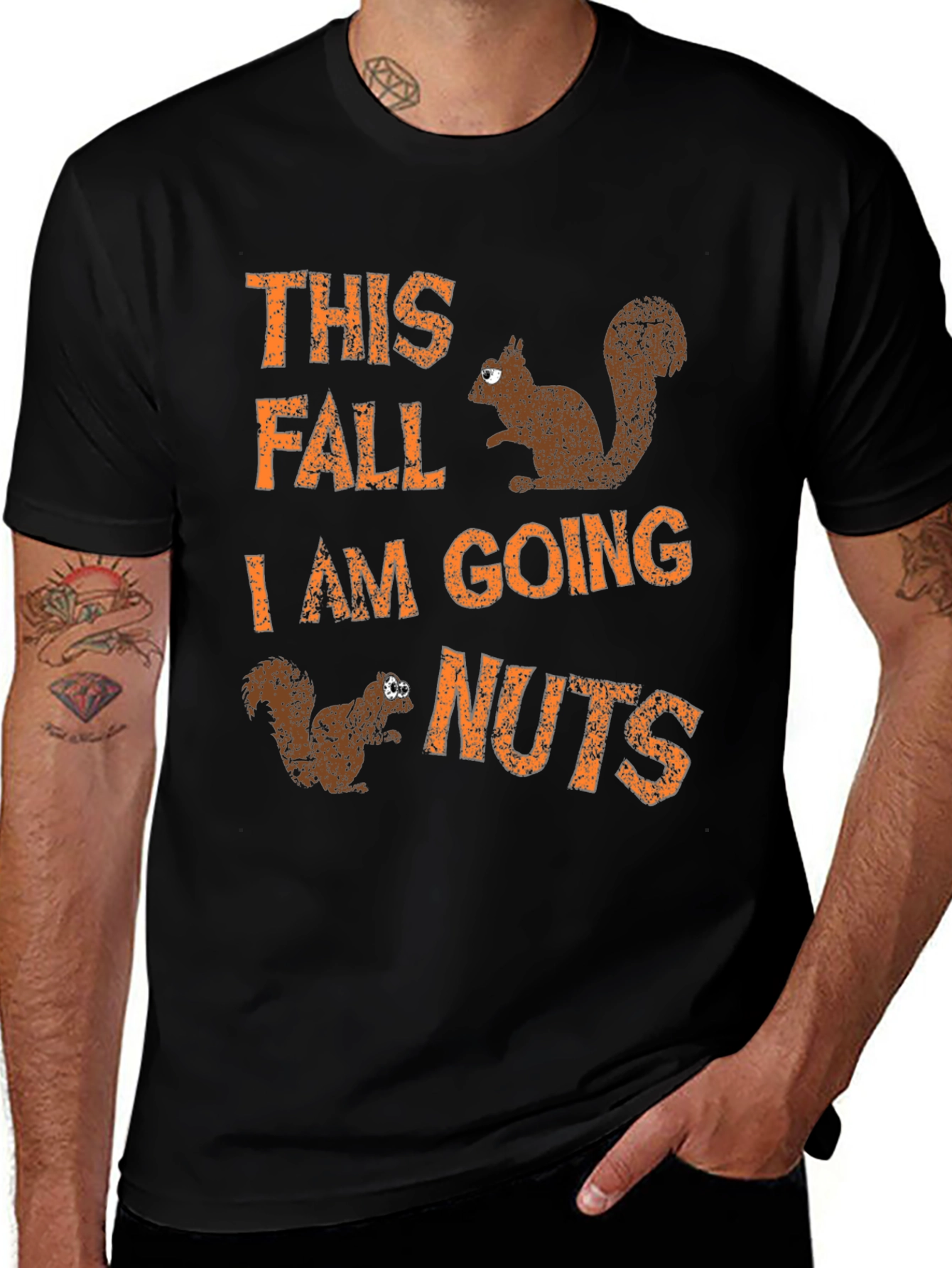 Variant 30 of Fall Squirrels Men's Graphic Tee