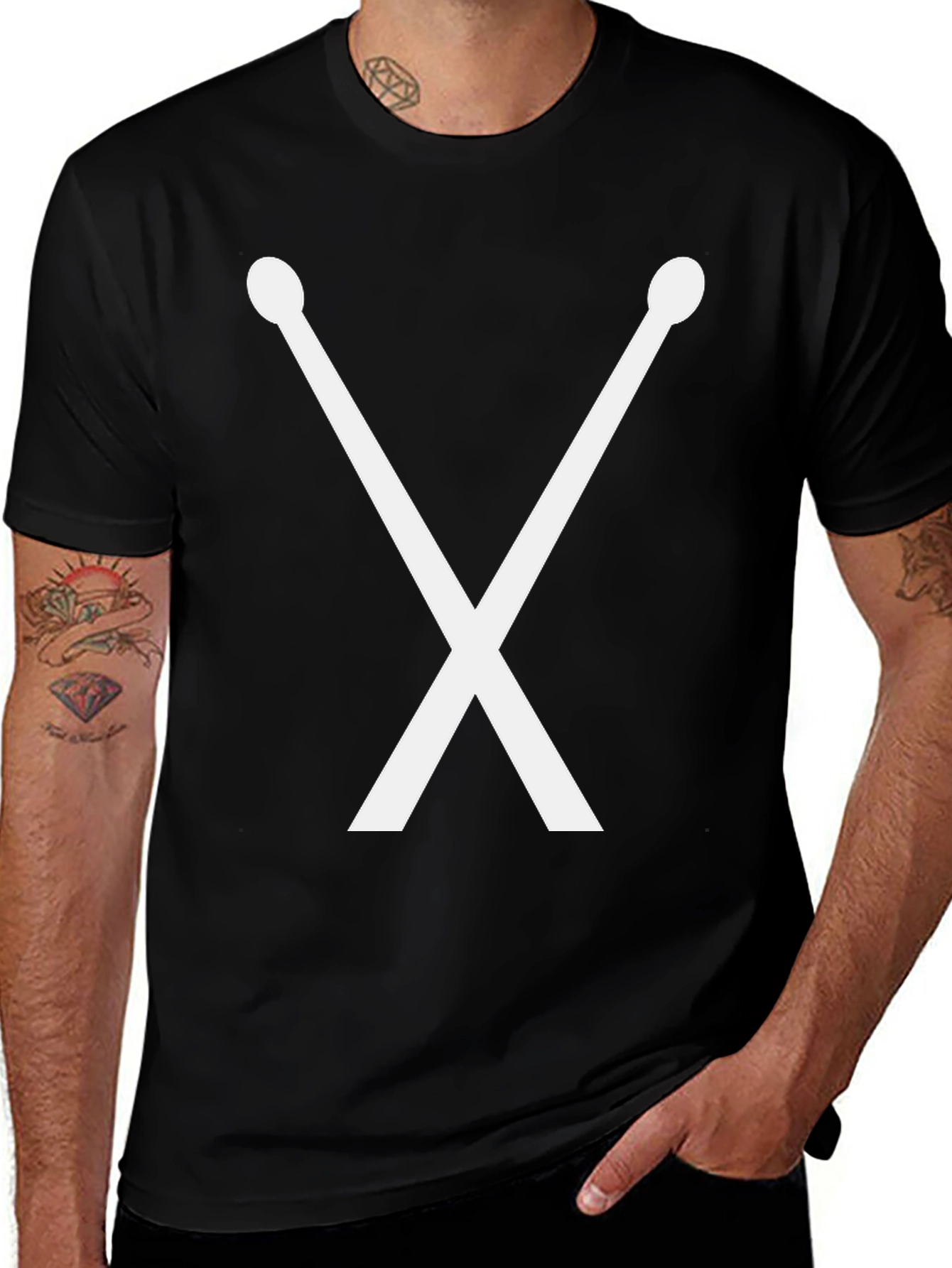 Variant 18 of Drumsticks Graphic Tee - Music Lover Shirt