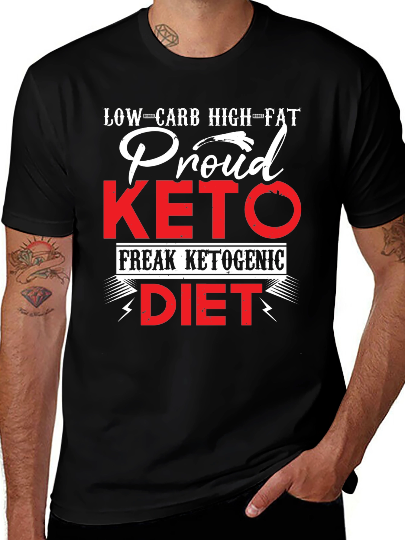 Variant 19 of Proud Keto Diet T-Shirt - Low Carb High Fat