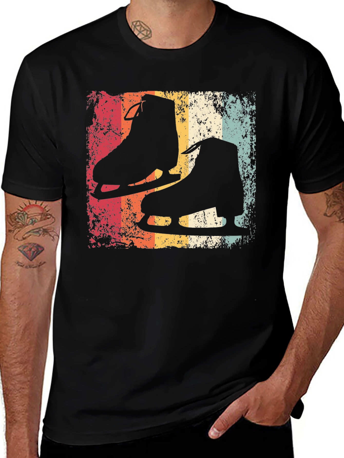 Variant 26 of Retro Ice Skating T-Shirt Vintage Skate Design