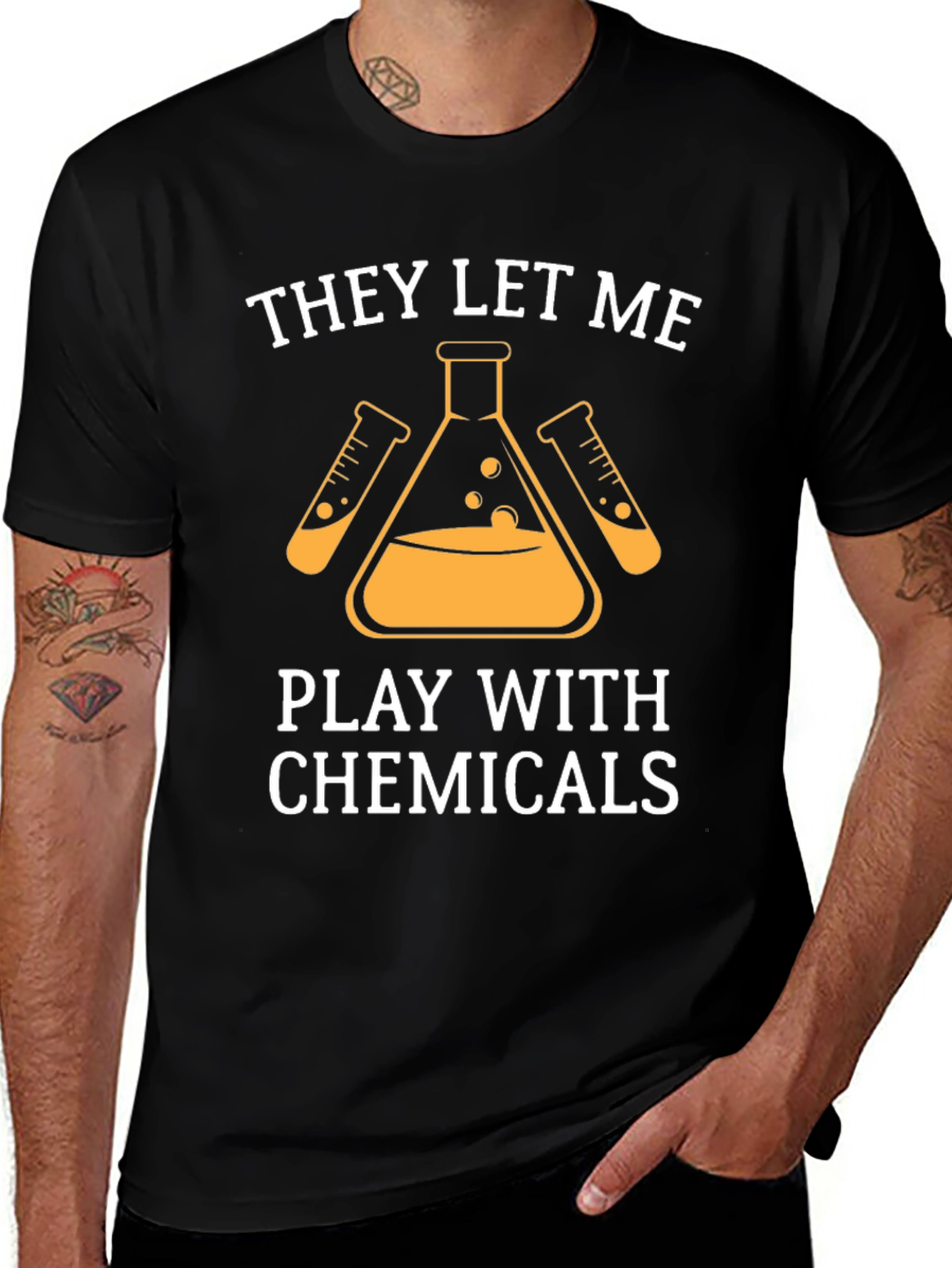 Variant 8 of They Let Me Play With Chemicals T-Shirt