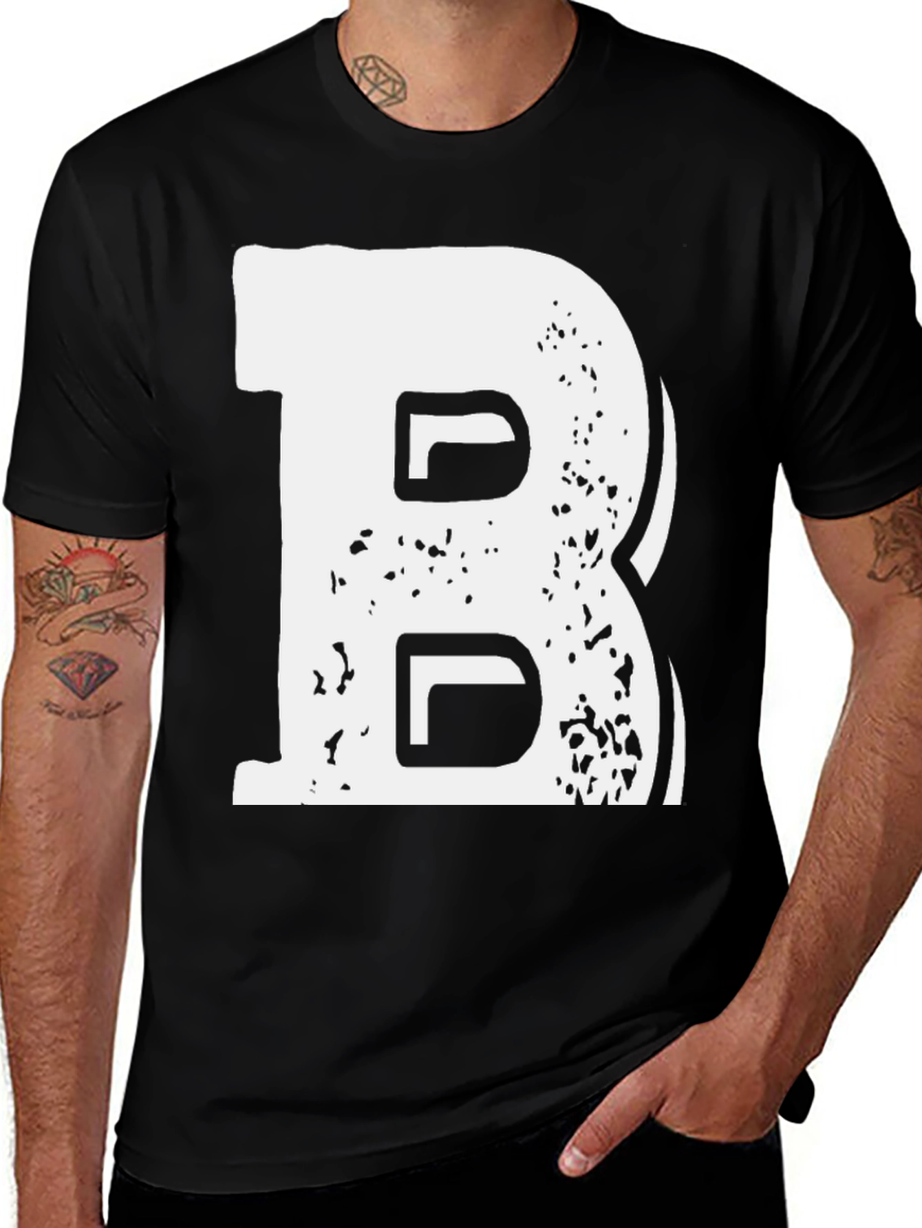 Variant 12 of Letter B Graphic Tee - Trendy Casual Top