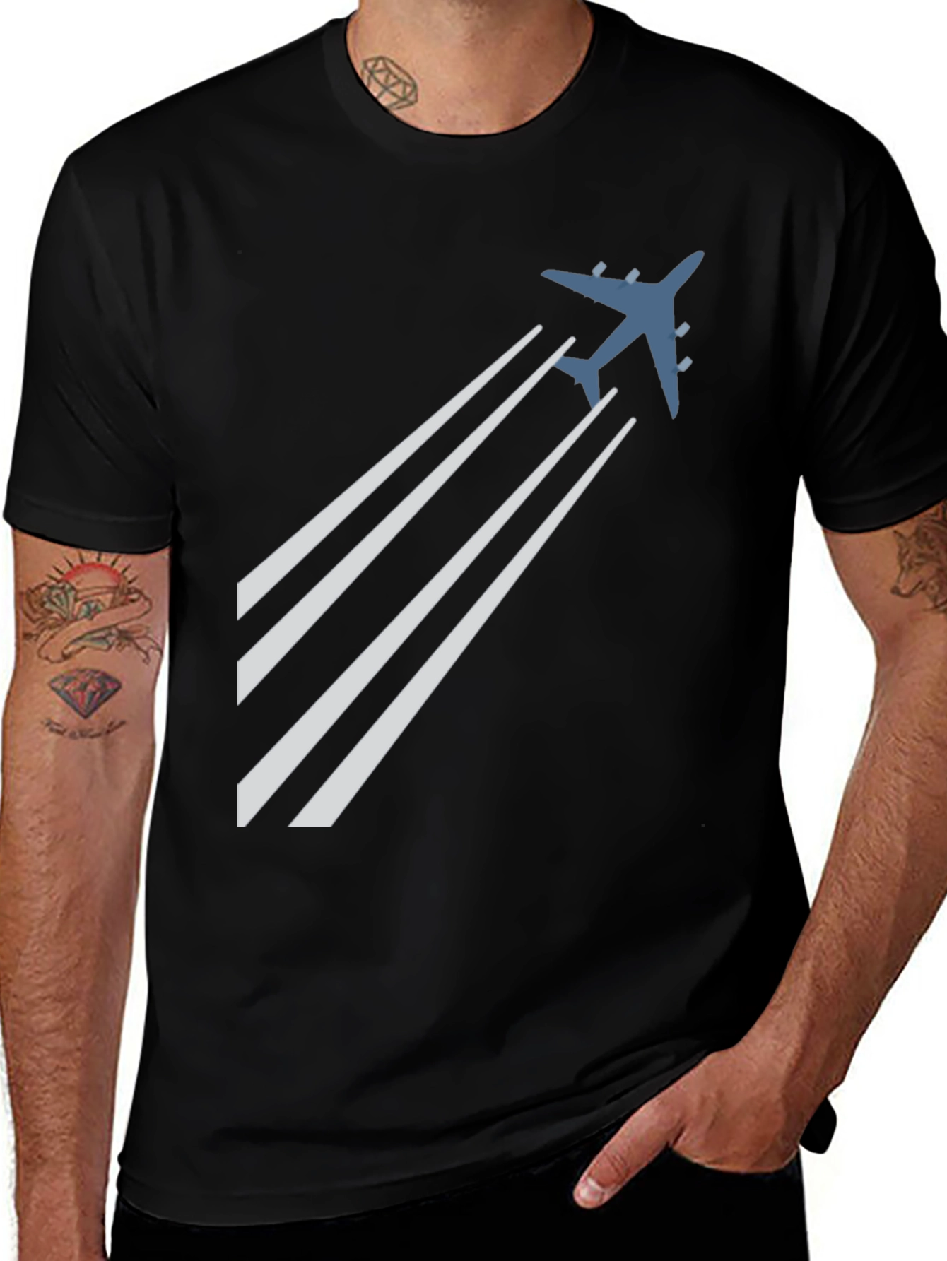 Airplane Flight Path Graphic Tee