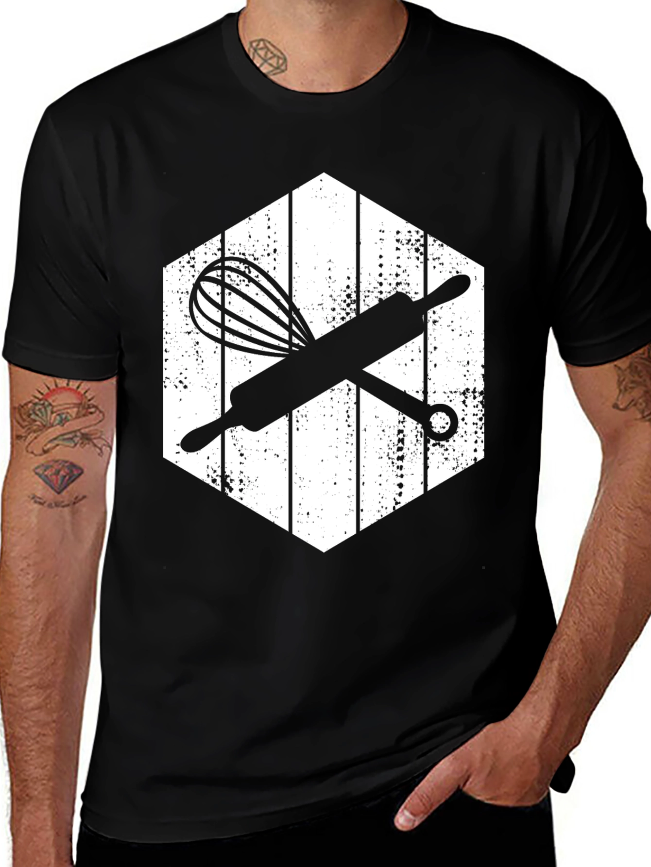 Variant 9 of Baker's Whisk & Rolling Pin T-Shirt
