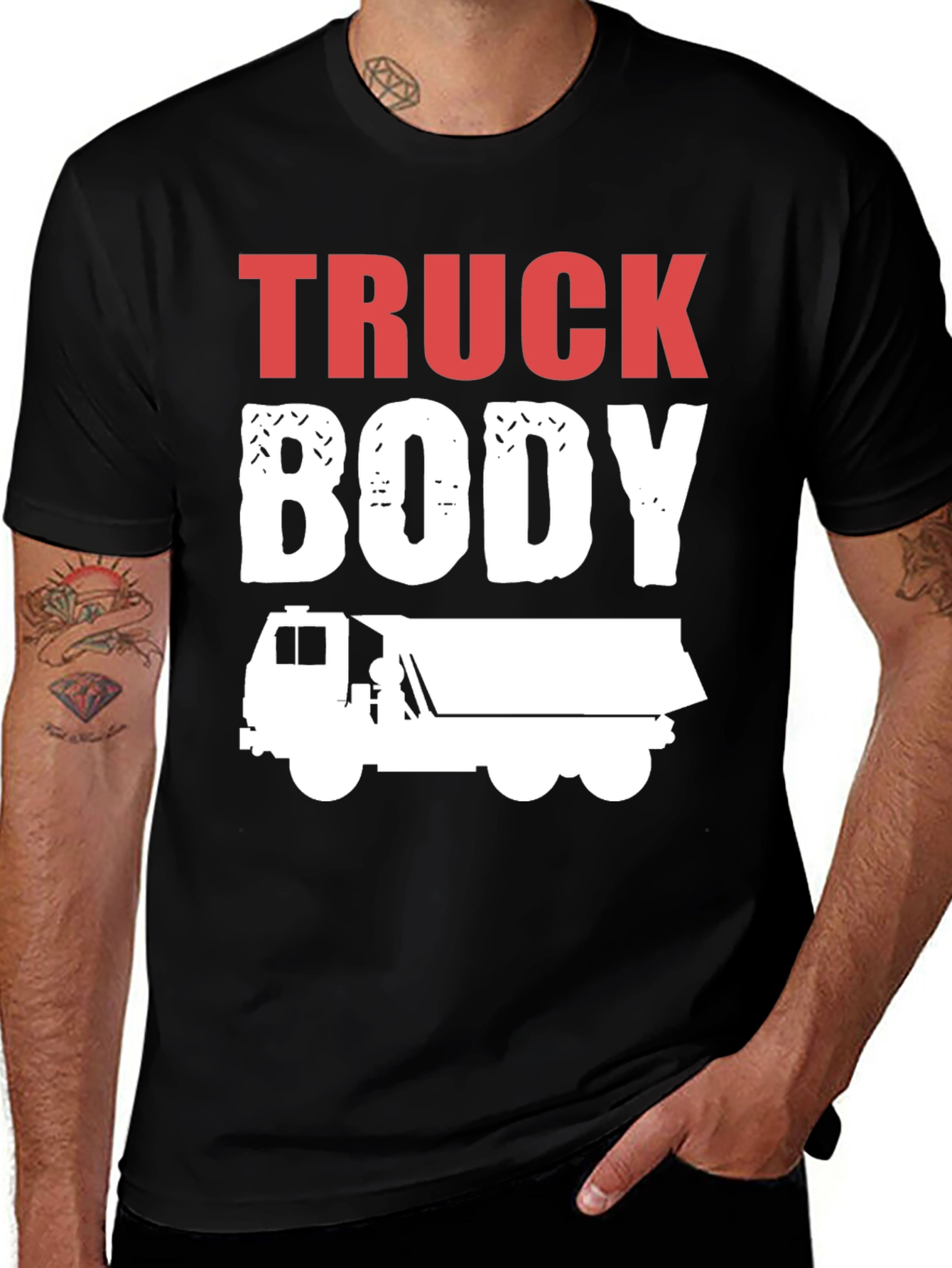 Black Truck Body T-Shirt - Men's Funny Graphic Tee main image