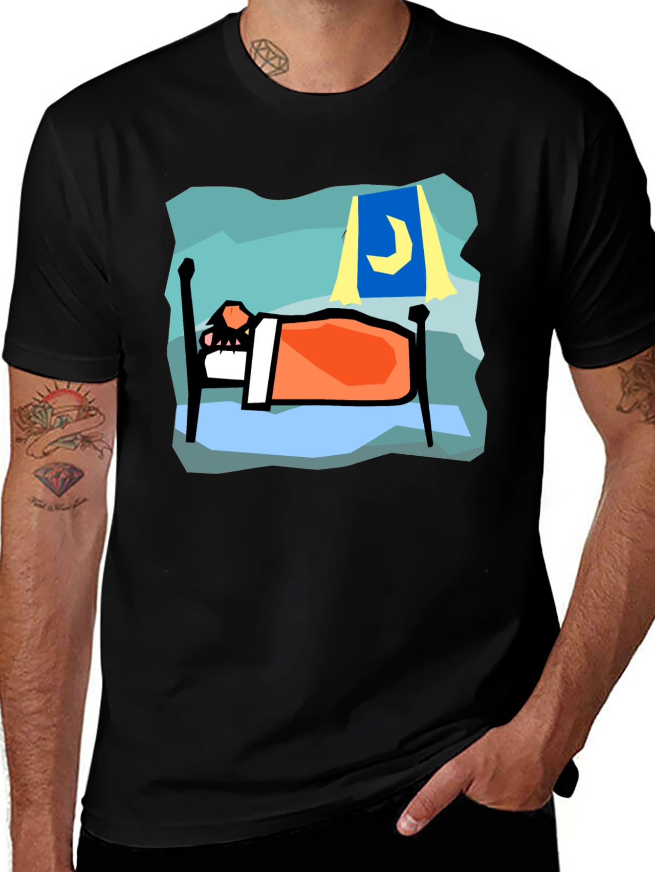 Variant 17 of Sleepy Time Tee - Novelty Graphic Print T-Shirt