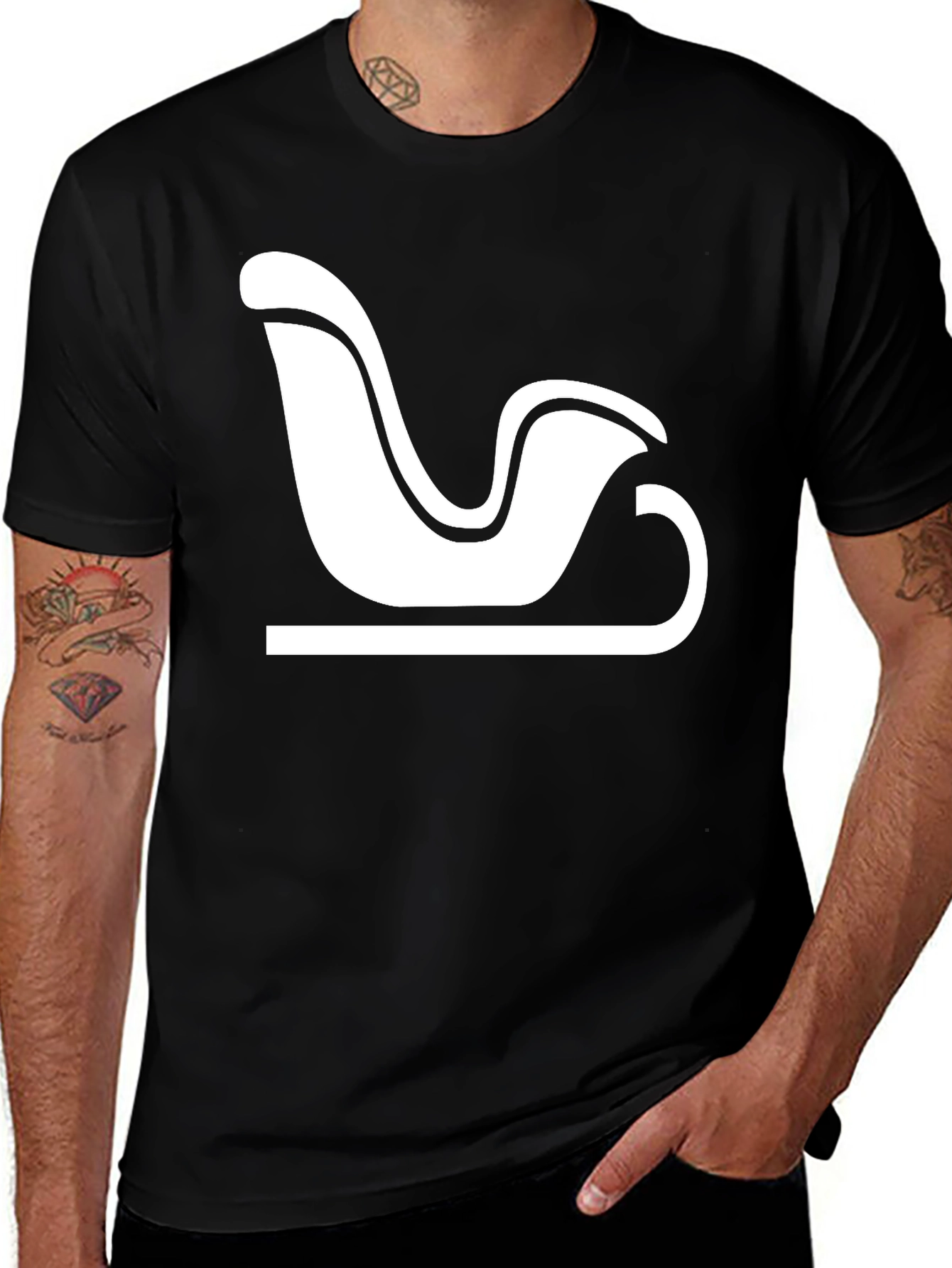 Variant 5 of Sleigh Graphic T-Shirt - Festive Holiday Tee