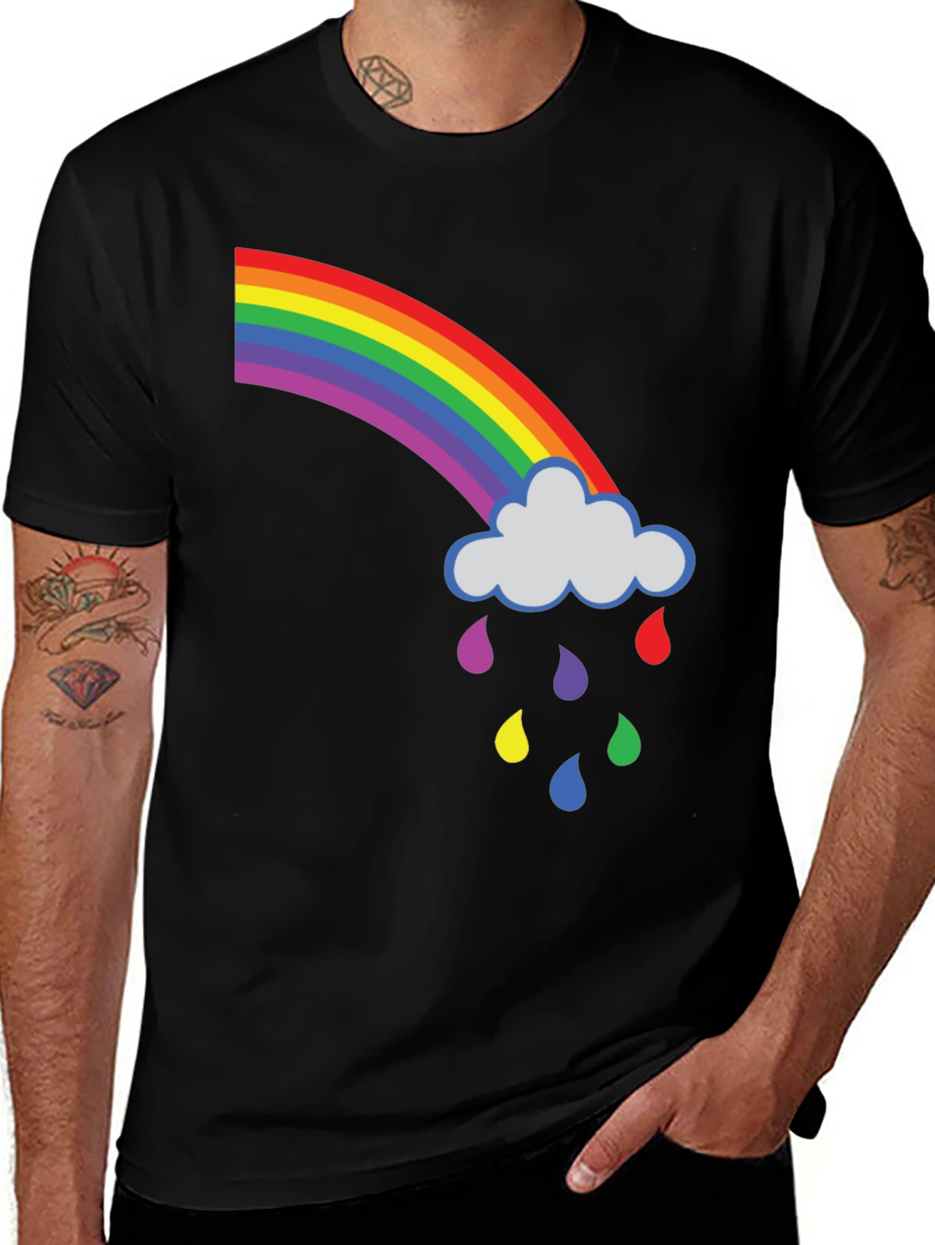 Variant 16 of Rainbow Cloud Graphic T-Shirt