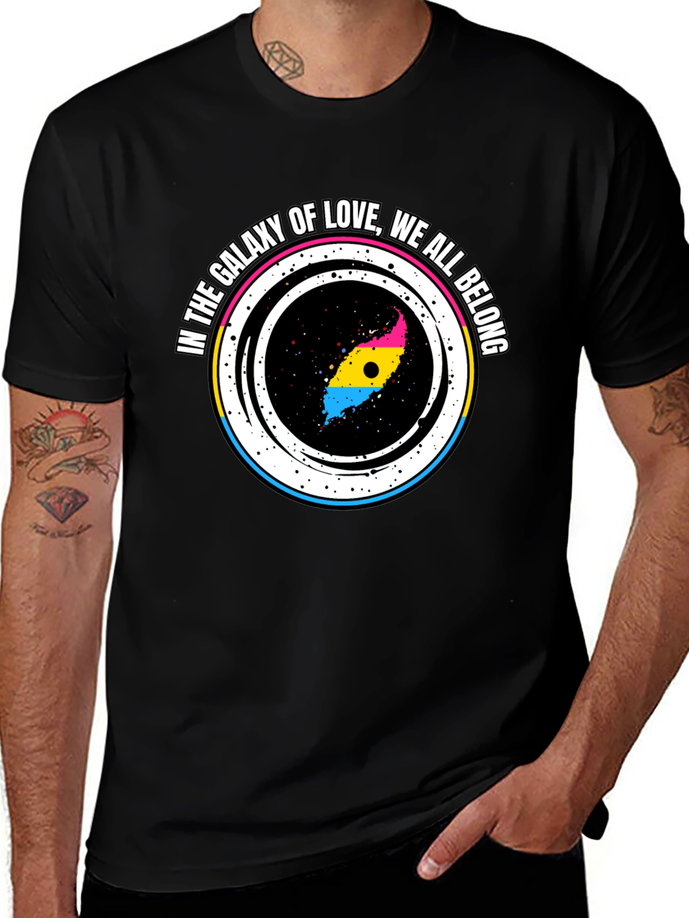 Pansexual Pride Galaxy Love T-Shirt