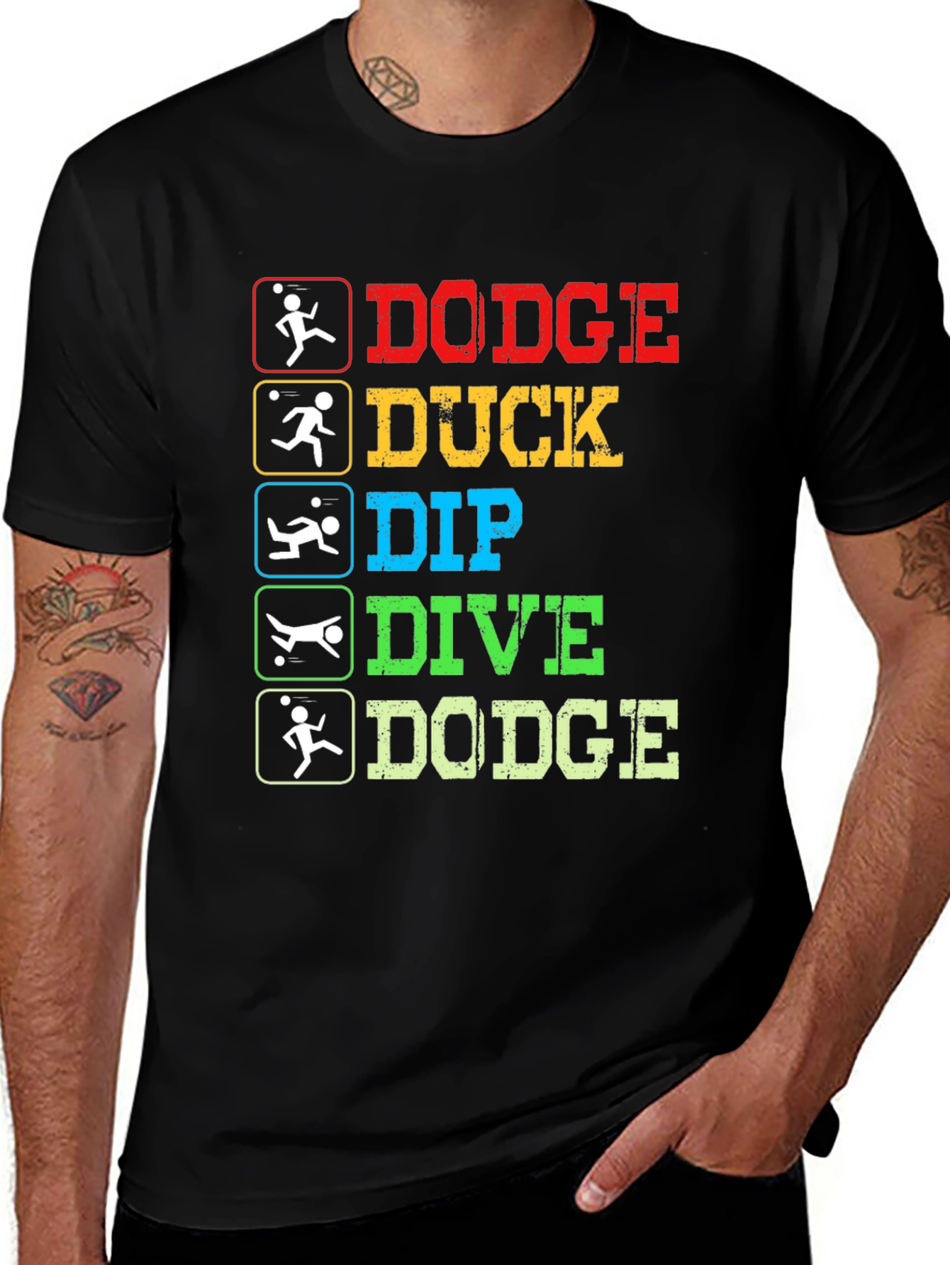 Black Dodge Duck Dip Dive Dodge T-Shirt main image