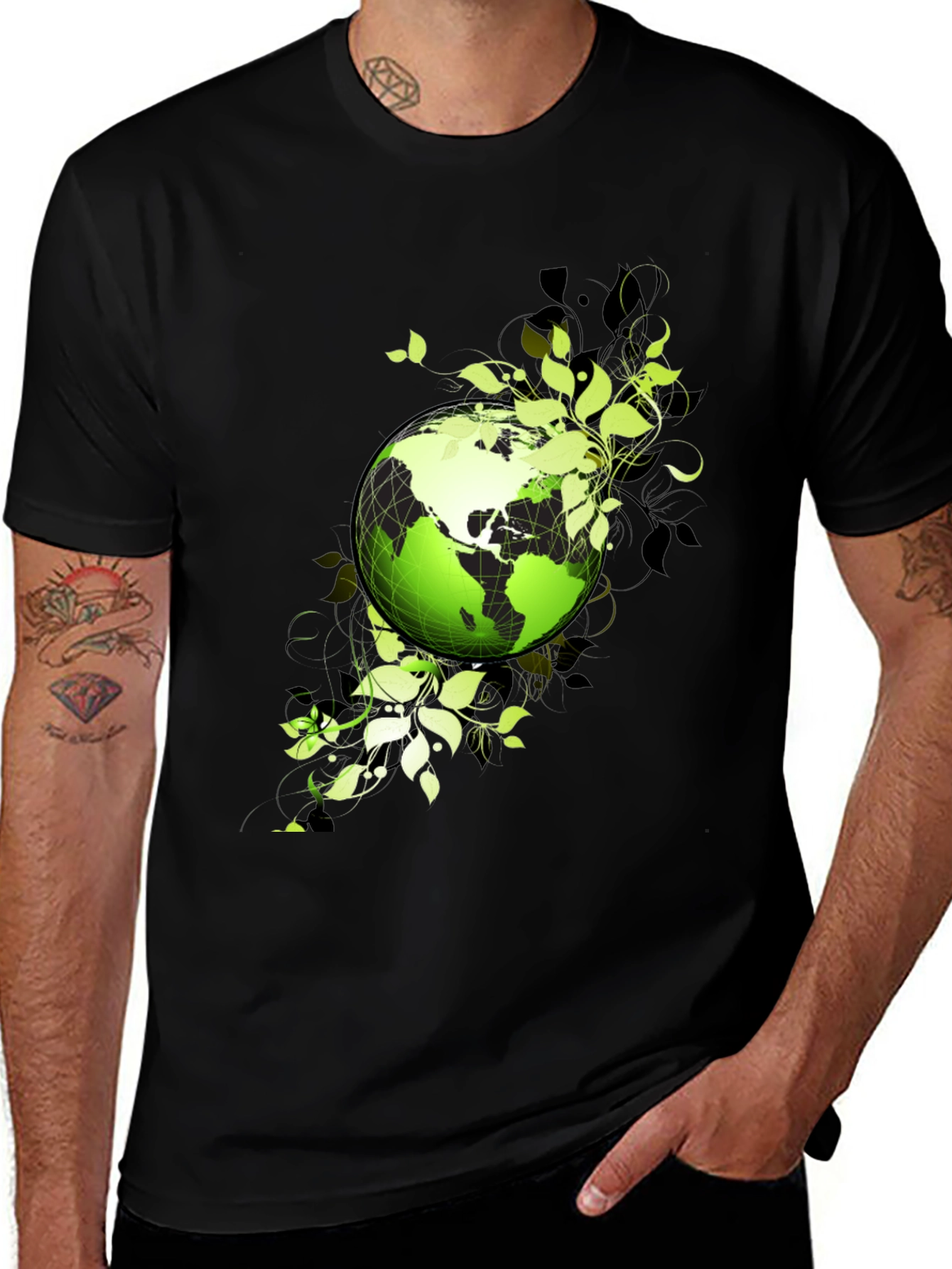 Variant 6 of Eco Earth Graphic T-Shirt - Black