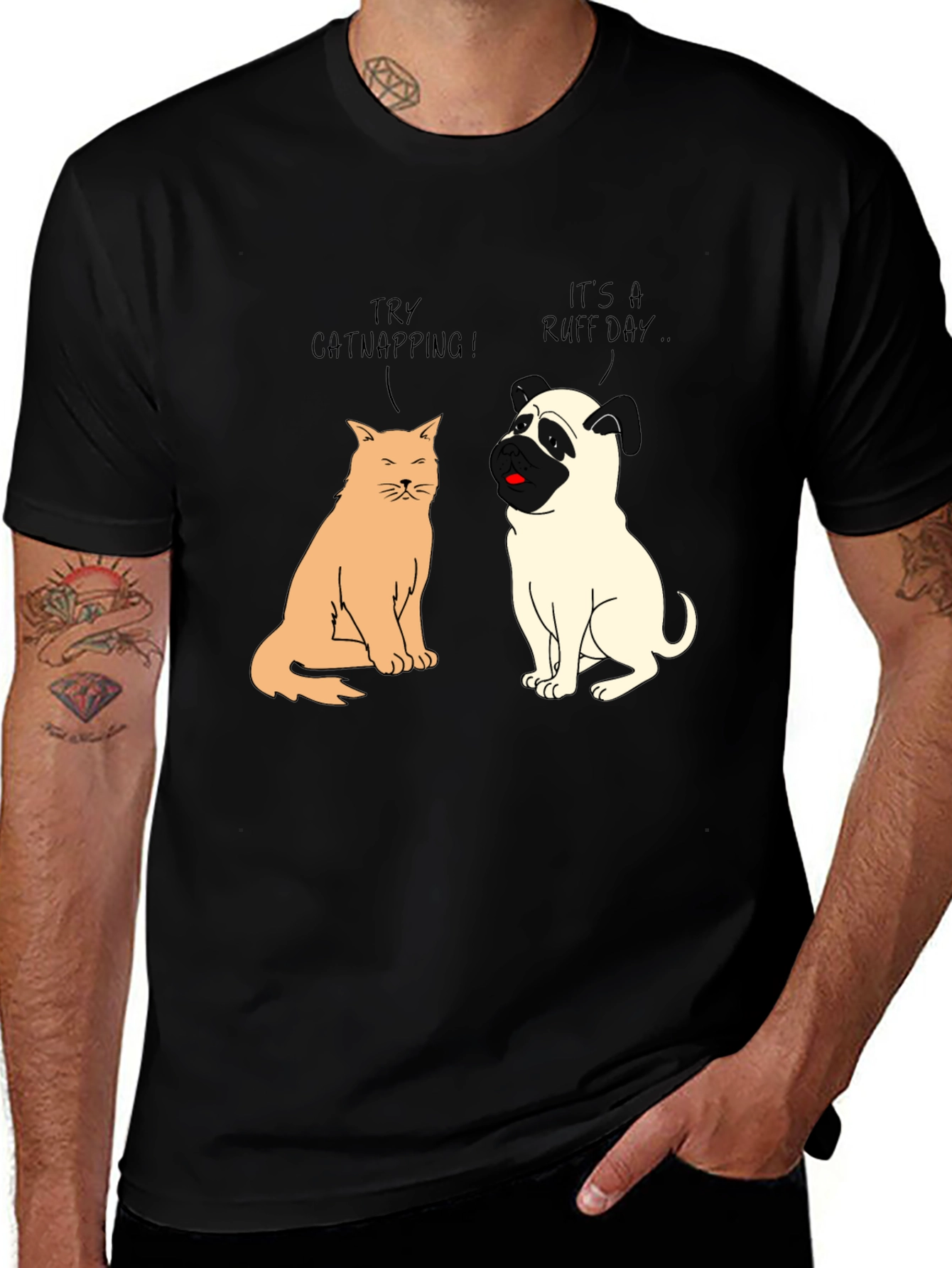 Variant 29 of Funny Catnapping Pug T-Shirt