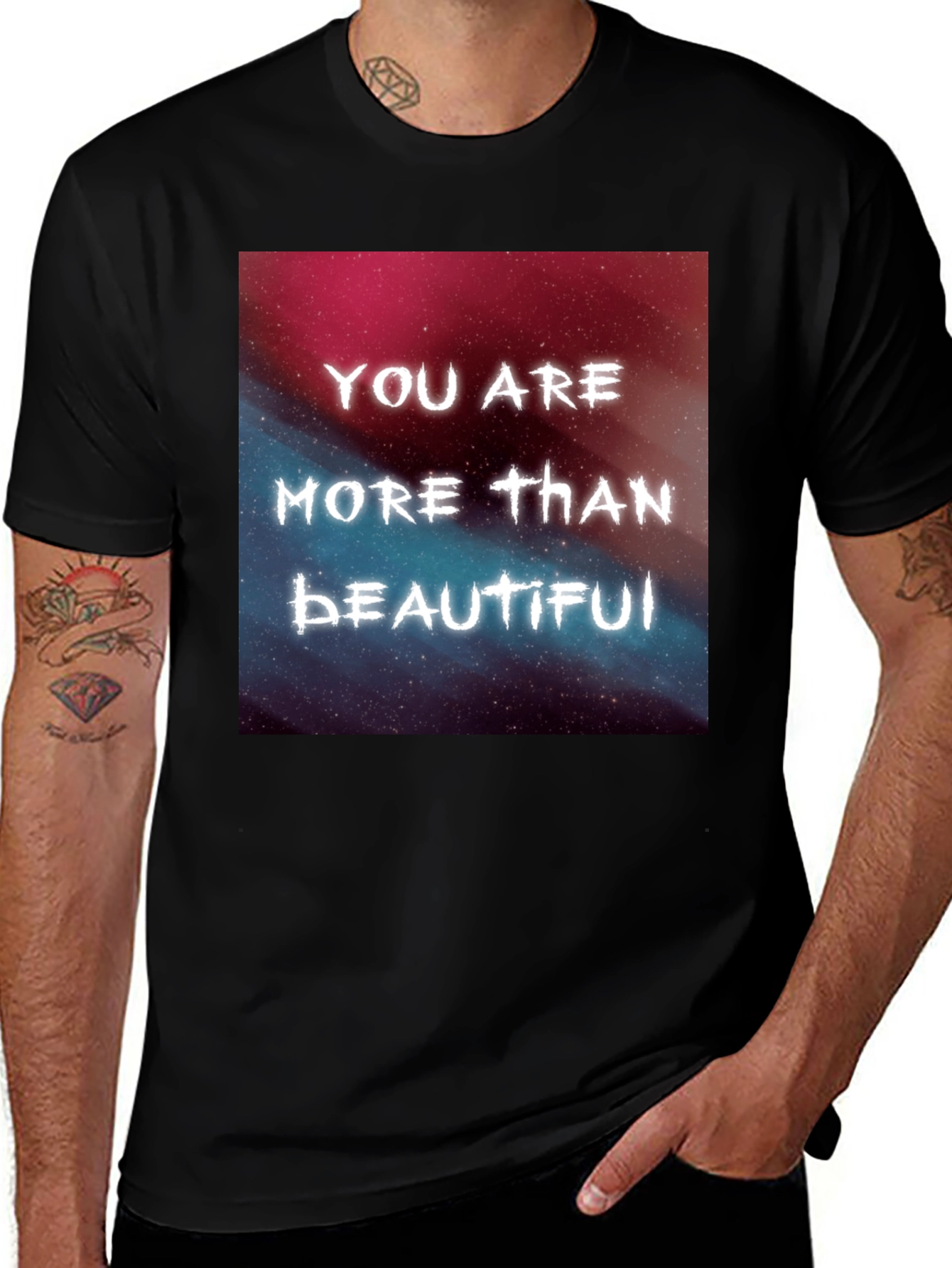 Variant 3 of Inspirational Graphic Tee: You Are More Than Beautiful